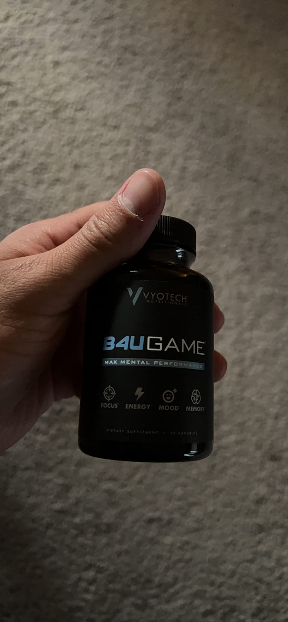 B4UGAME Brain Booster Supplement | Max Mental Performance | Nootropic for Focus, Clarity, Memory, Mood, Energy & Concentration | DMAE, L-Tyrosine, Alpha-GPC, S7 Blend | 3rd Party Tested | 60 Capsules customer photo 2