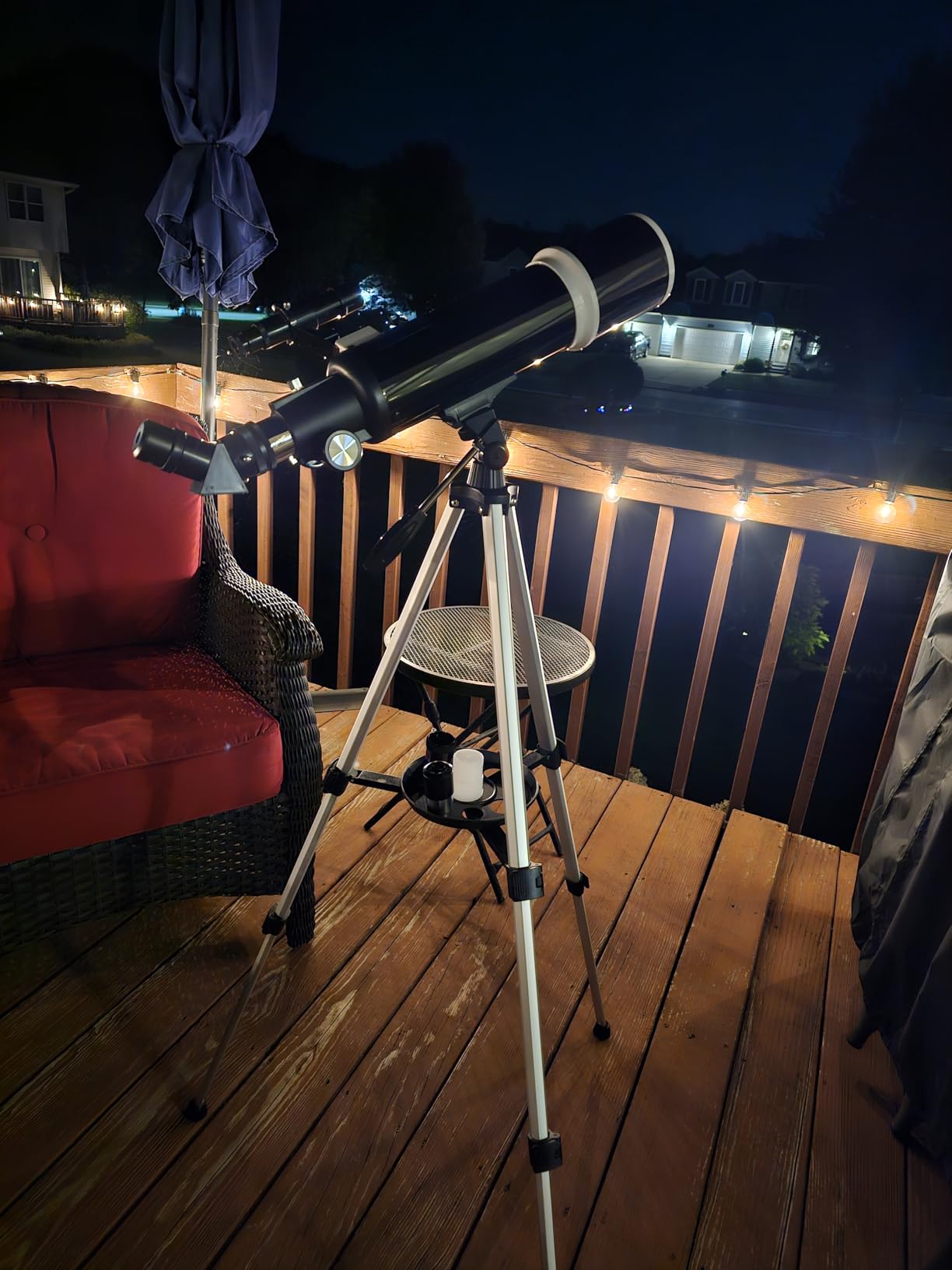 Koolpte Telescope for Adults & Beginner Astronomers - 80mm Aperture 600mm Fully Multi-Coated High Transmission Coatings with AZ Mount Tripod Phone Adapter, Carrying Bag, Wireless Control customer photo 1