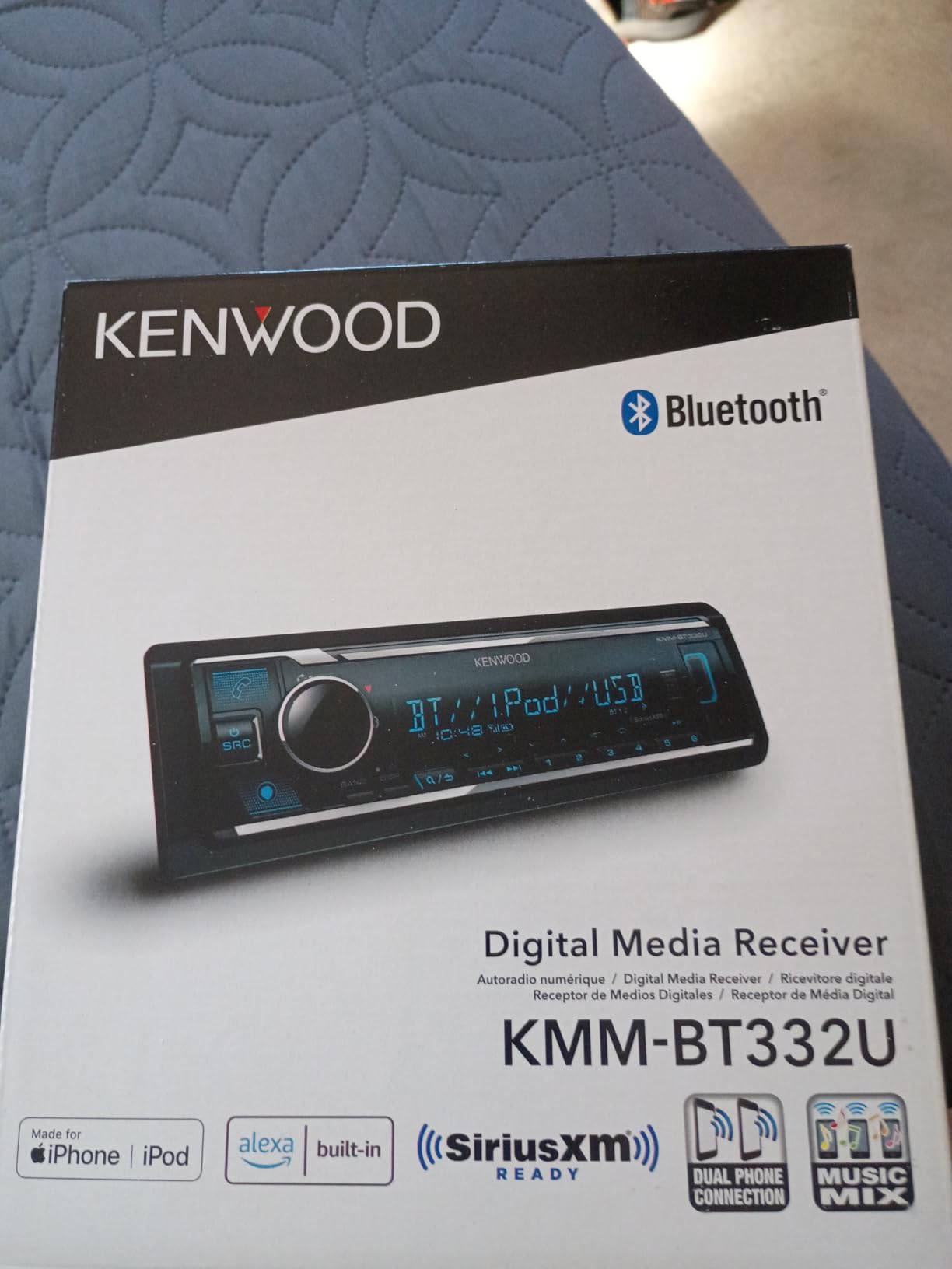 KENWOOD KMM-BT332U Bluetooth Single DIN Car Stereo with USB Port and Amazon Alexa customer photo 1