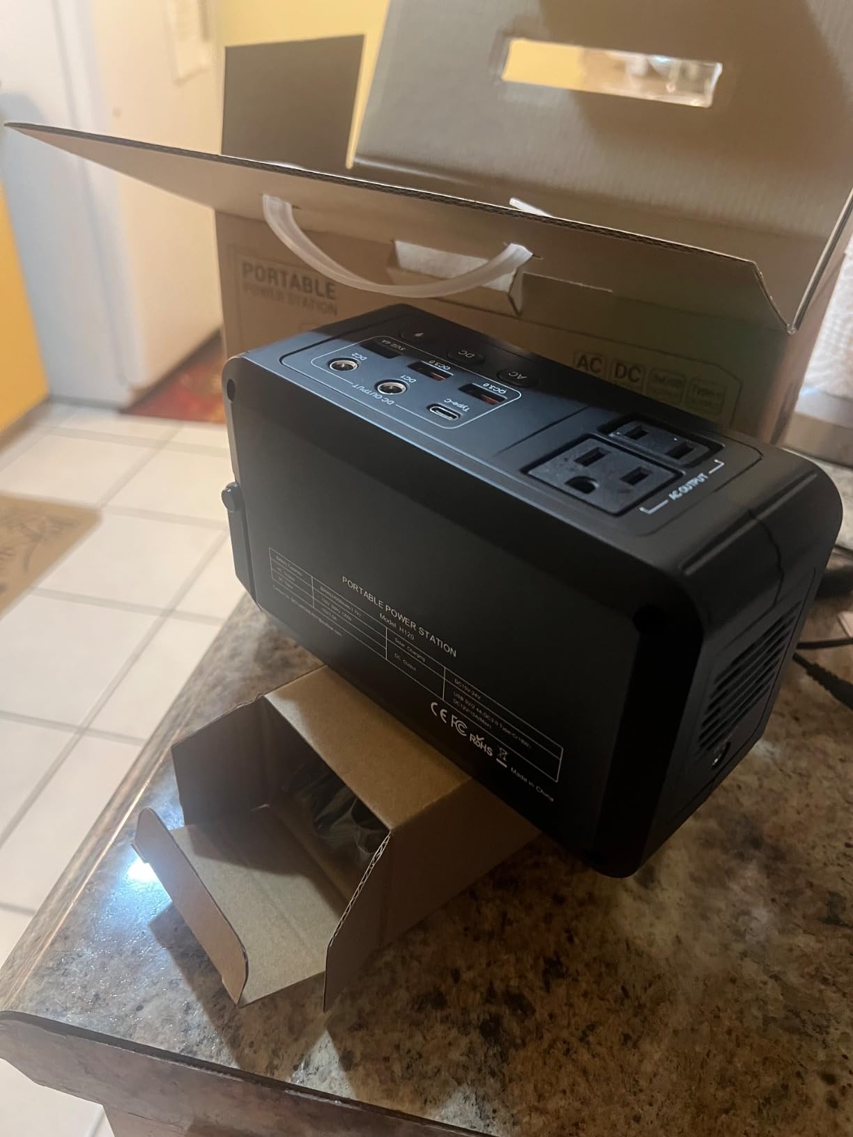 HOWEASY Portable Power Station,120W(240W Peak) Solar Generator,88Wh Lithium Battery Power with 110V AC Outlet/DC/USB/LED Light for Outdoor Camping Trip Hunting Emergency(Solar Panel Optional) customer photo 2