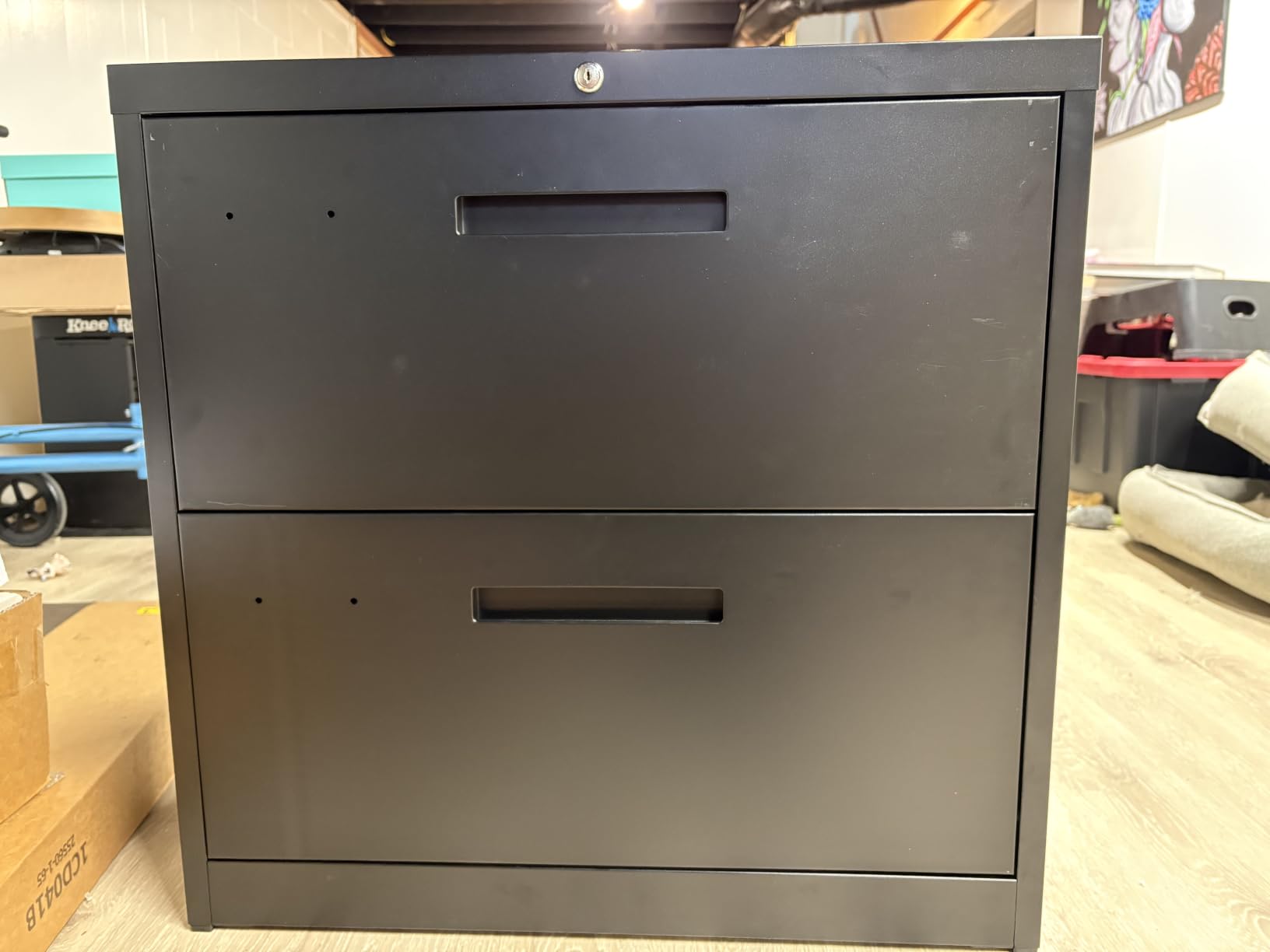 Letaya Lateral 3 Drawer File Cabinets with Lock, Metal Filing Storage Vertical Cabinets, Home Office Furniture for Organization Hanging Letter/Legal/F4/A4(Black) customer photo 1