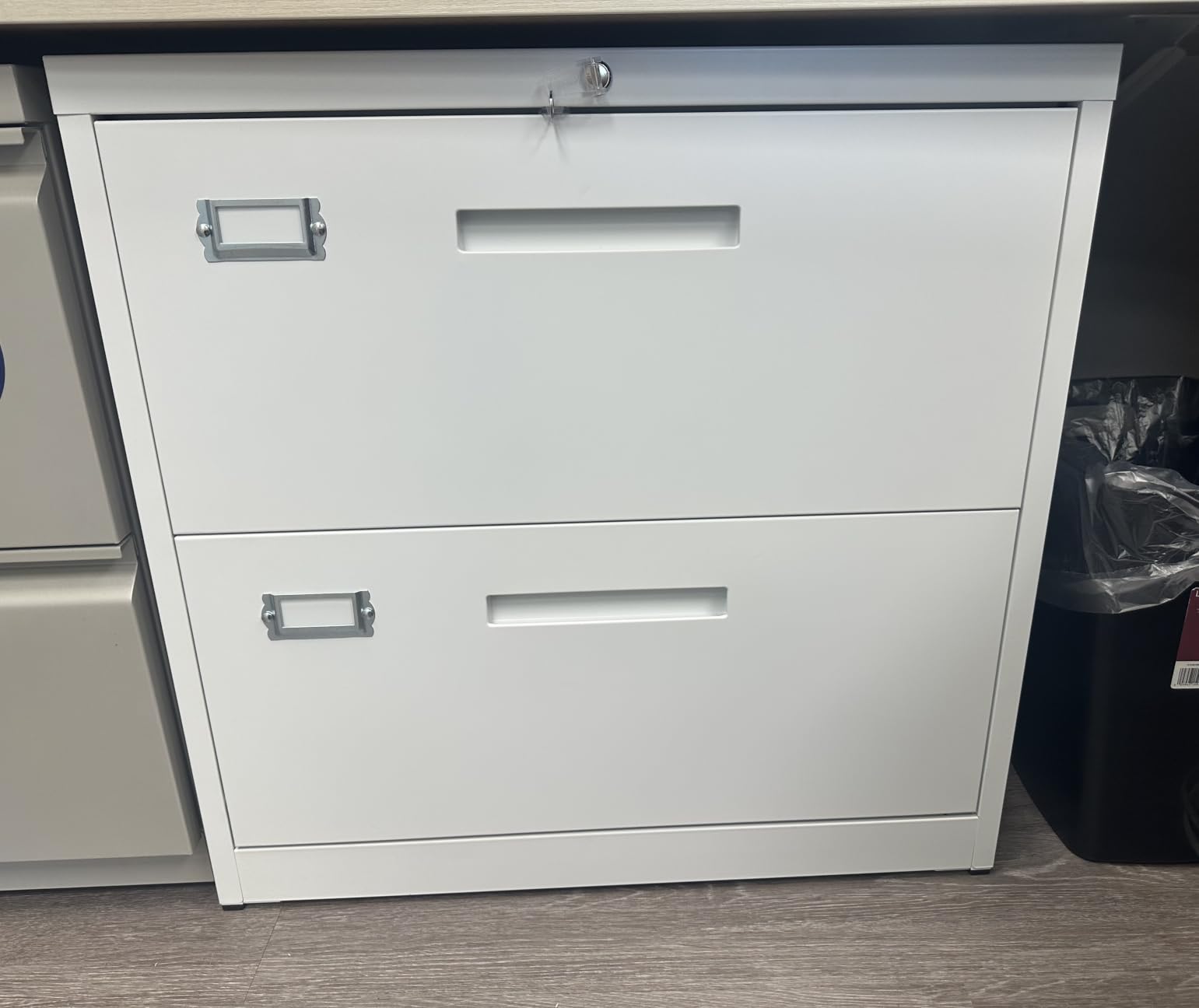 Letaya Lateral 3 Drawer File Cabinets with Lock, Metal Filing Storage Vertical Cabinets, Home Office Furniture for Organization Hanging Letter/Legal/F4/A4(Black) customer photo 2