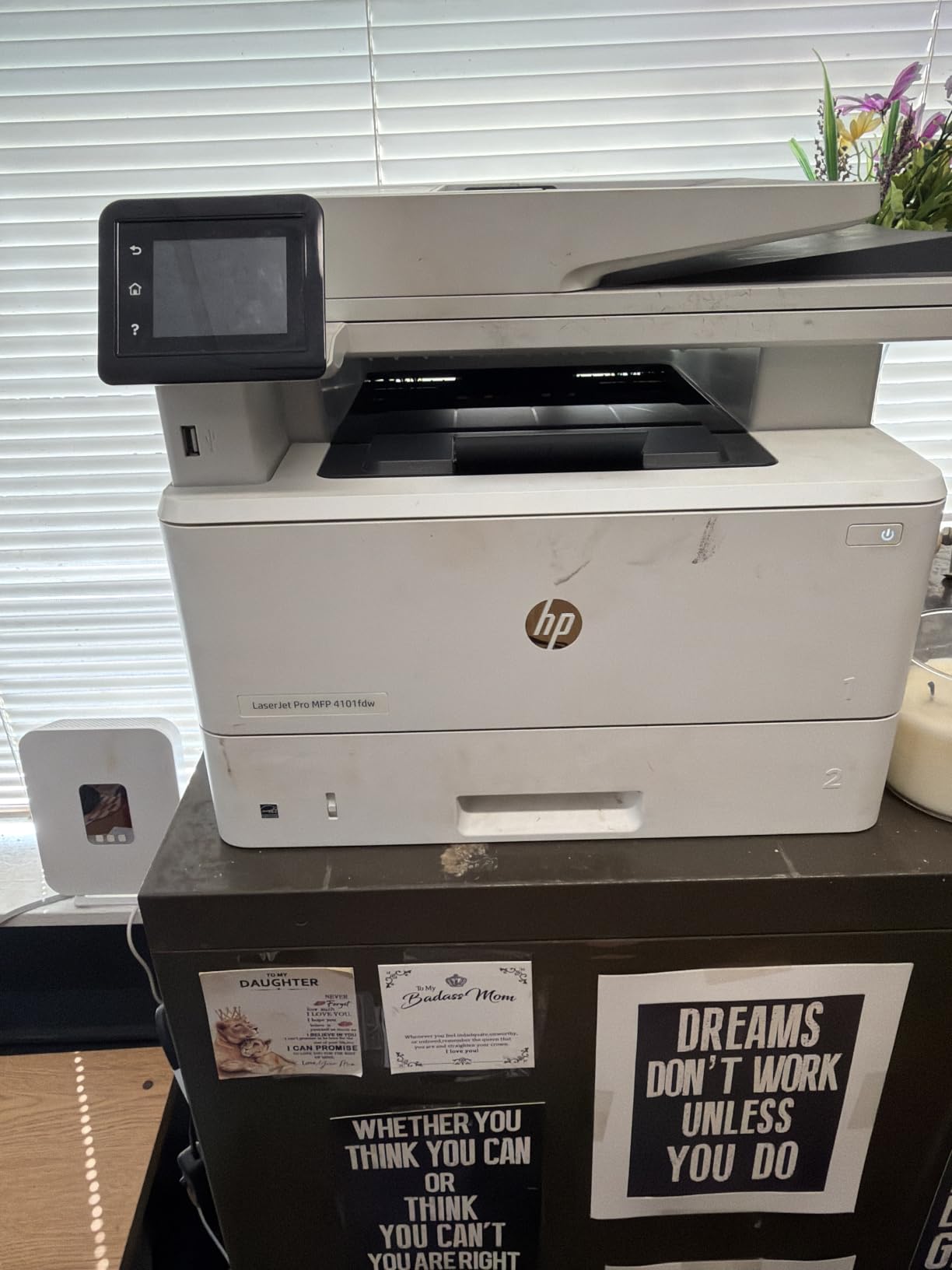 HP LaserJet Pro MFP 4101fdw Wireless Black & White All-in-One Laser Printer, Scanner, Copier, Fax, Best-for-Office (2Z619F) customer photo 1