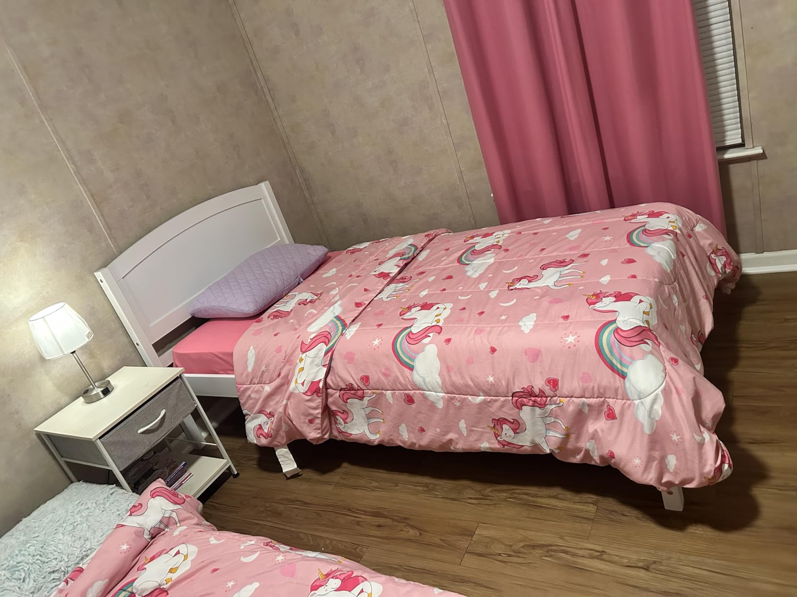 Xilingol Trundle Bed Twin, Solid Wood Bed Frames with Headboard and Wooden Slats Support, Twin Trundle Bed Frame Roll Out, Single Box (No Box Spring Needed) customer photo 1