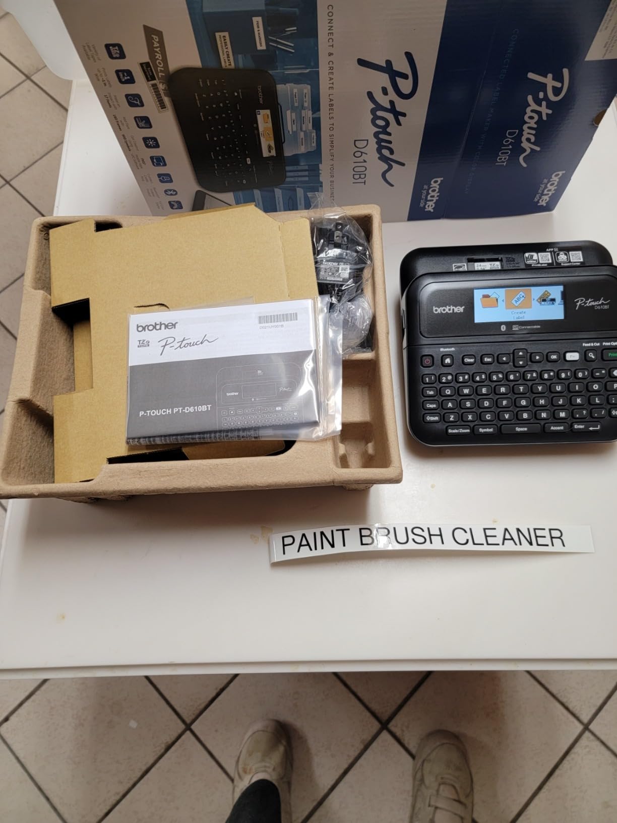 Brother P-Touch PT-D610BT Business Professional Connected Label Maker with Bluetooth® | Bluetooth connectivity customer photo 1
