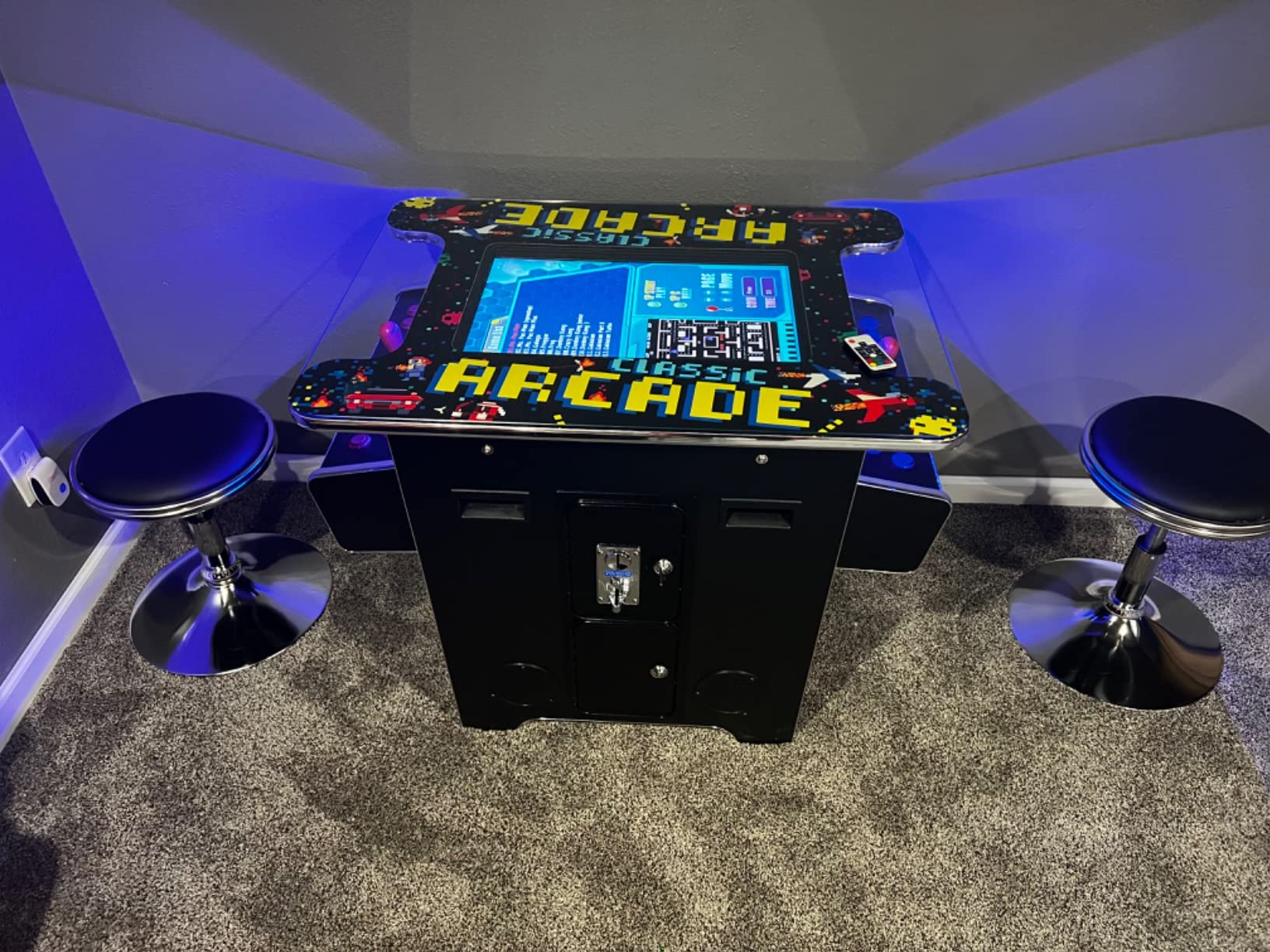 TOP US VIDEO ARCADES Full Size Commercial Grade Cocktail Arcade Machine 2 Player Retro 412 Games 22