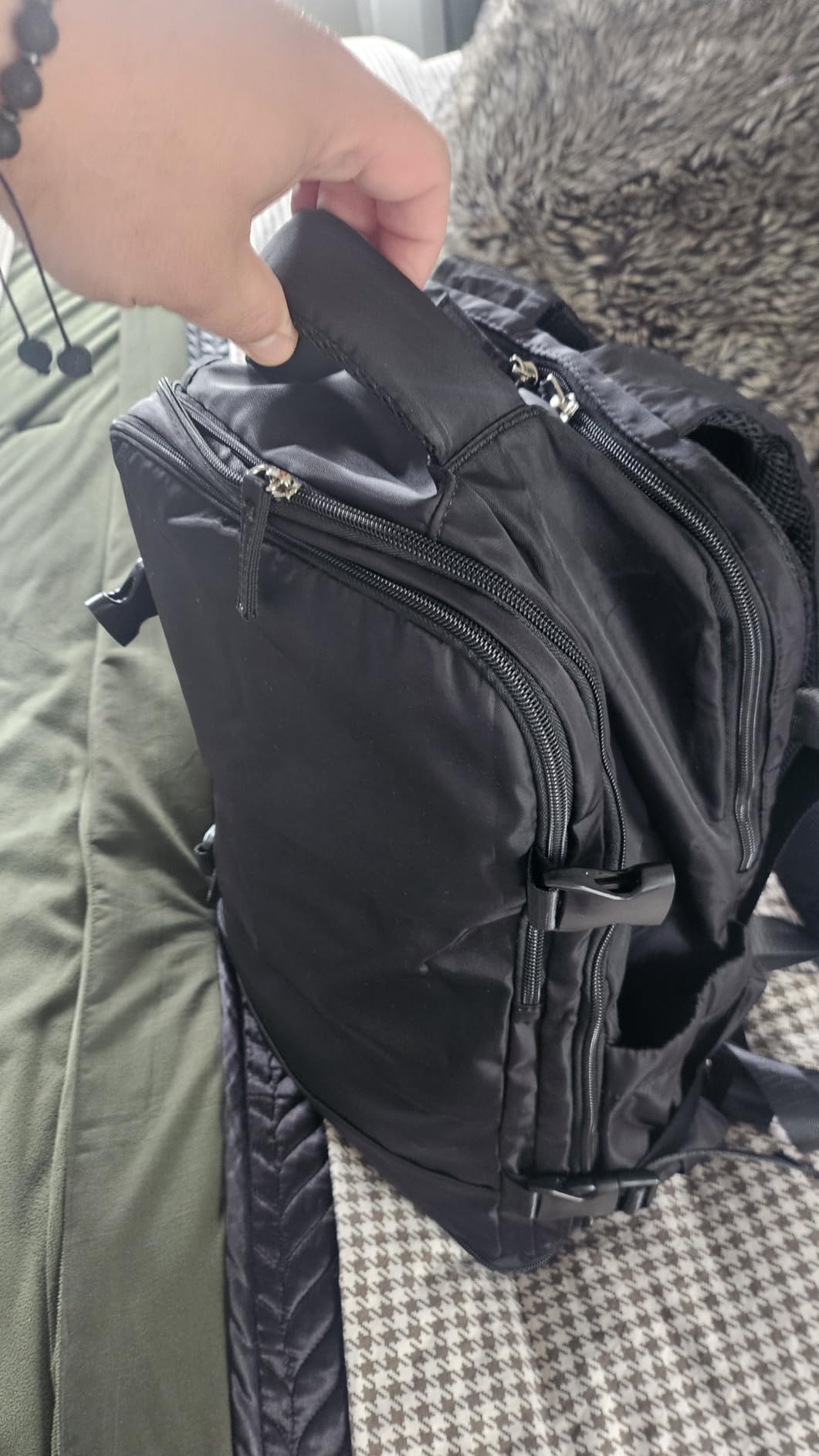 coowoz Travel Backpack For Women Men, Carry On Backpack, Hiking Backpack Waterproof Outdoor Sports Rucksack Casual Daypack Travel Essentials(Olive Green) customer photo 1