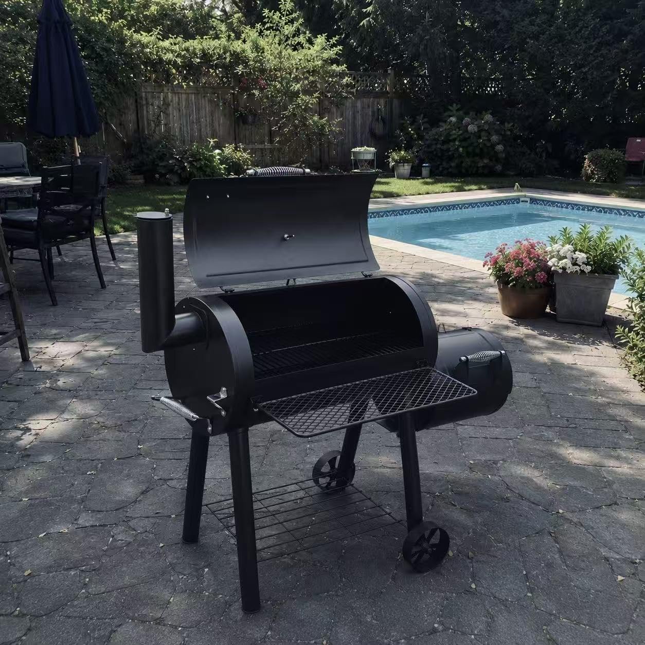 Captiva Designs Heavy Duty Outdoor Smoker, Extra Large Cooking Area (941 sq.in.) Offset Smoker customer photo 1