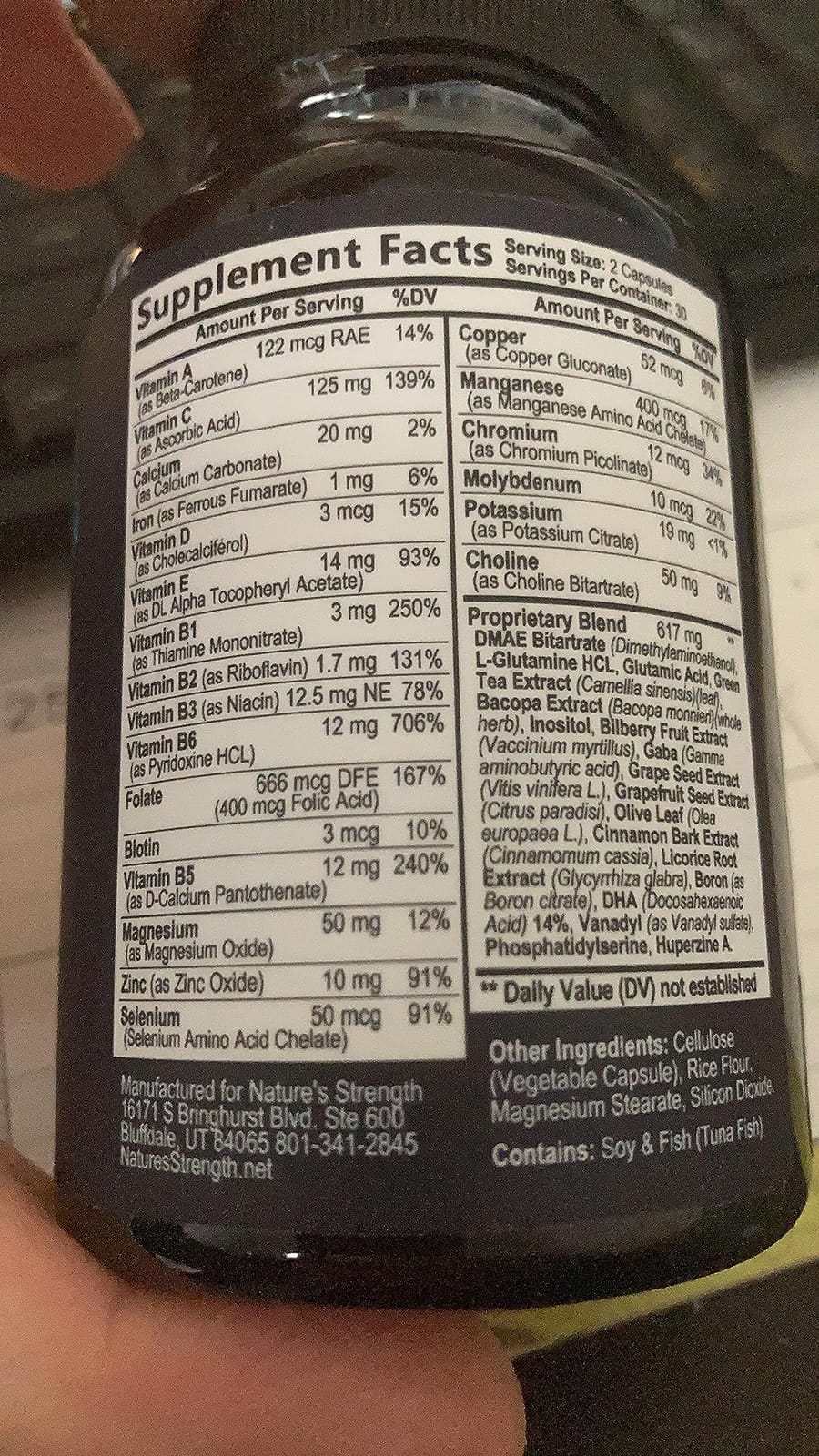 Brain Memory Supplement Pills - 3X Strength Nootropics for Concentration, Clarity & Focus Support - Brain Health Cognitive Vitamins with Bacopa, Phosphatidylserine & DMAE, Brain Booster - 60 Capsules customer photo 2