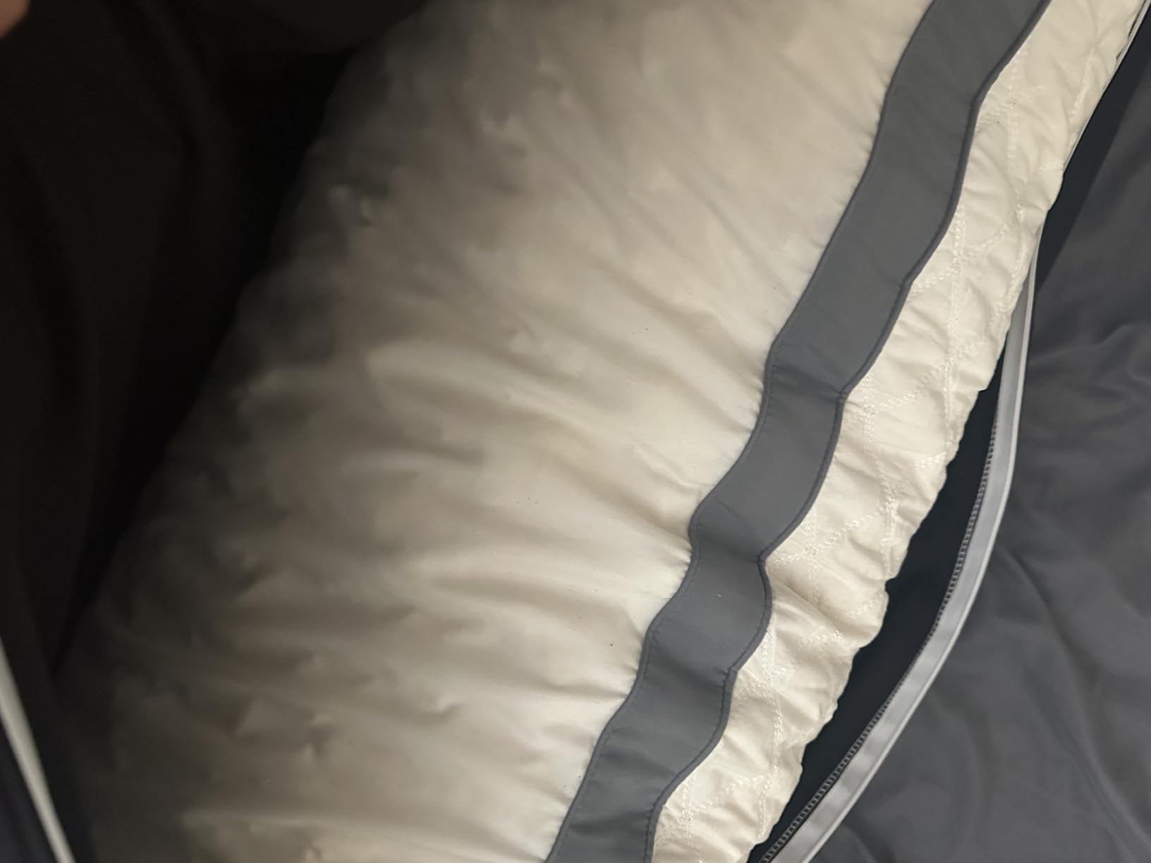 WhatsBedding Memory Foam Body Pillow with Removable Pillowcase - Fluffy Body Pillows for Adults - Large Long Bed Pillows for Sleeping - White customer photo 2