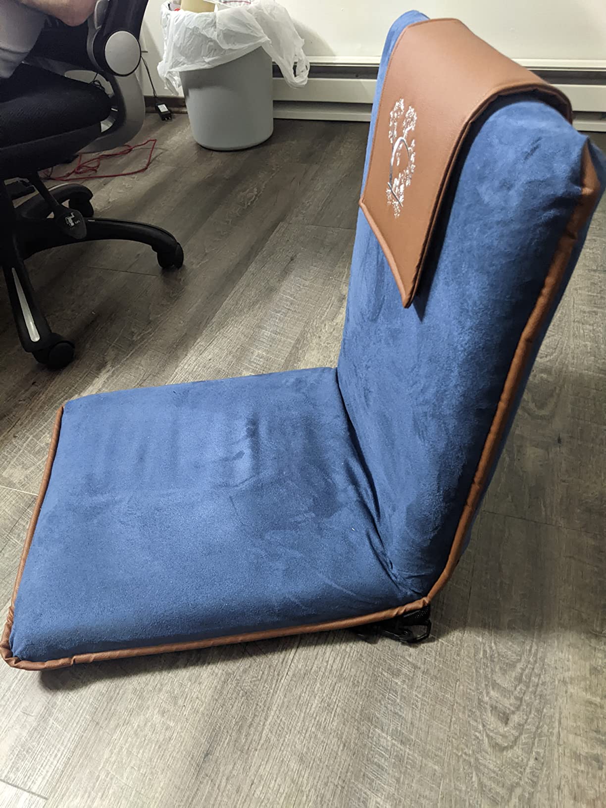 Adjustable Japanese Floor Chair with Back Support for Adults | Premium Meditation Chair for Seating, Yoga & Gaming - Folding Backjack Floor Chair with 6 Recline Positions, Thick Padding & Vegan Leather customer photo 2