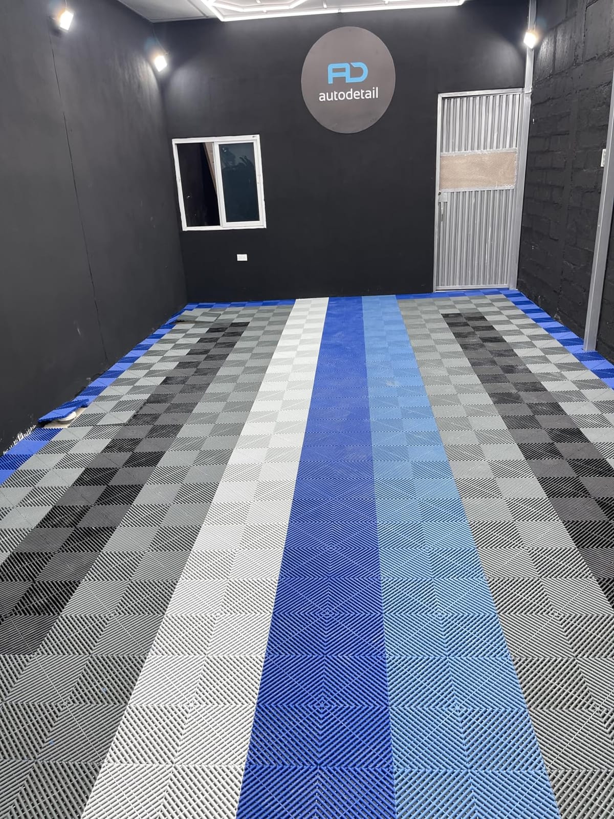 Swisstrax Ribtrax PRO Garage Floor Tiles, 15.75 inch, Jet Black, 24-Pack | Interlocking 15.75 inch x 15.75 inch tiles | Snap-together, no adhesives | Commercial-grade polypropylene customer photo 2