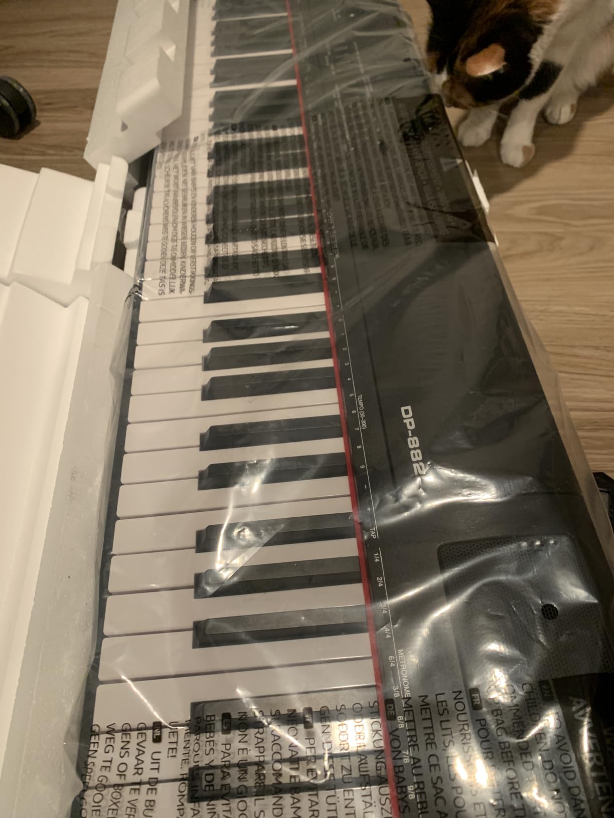 Amazon Basics Portable Electric Keyboard Piano with 61 Full Size Keys, Built-in Speakers, Songs for Learning, Digital Piano, Black customer photo 2