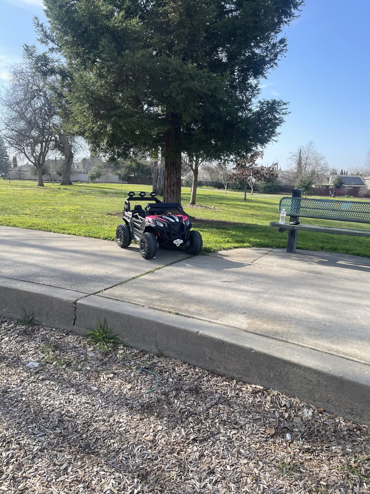 ANPABO 24 Volt Ride on Toys for Boys w/Remote Control, 4X75W Motors, Max 4.5MPH, 4WD/2WD Switchable, 4 Shock Absorbers, 19