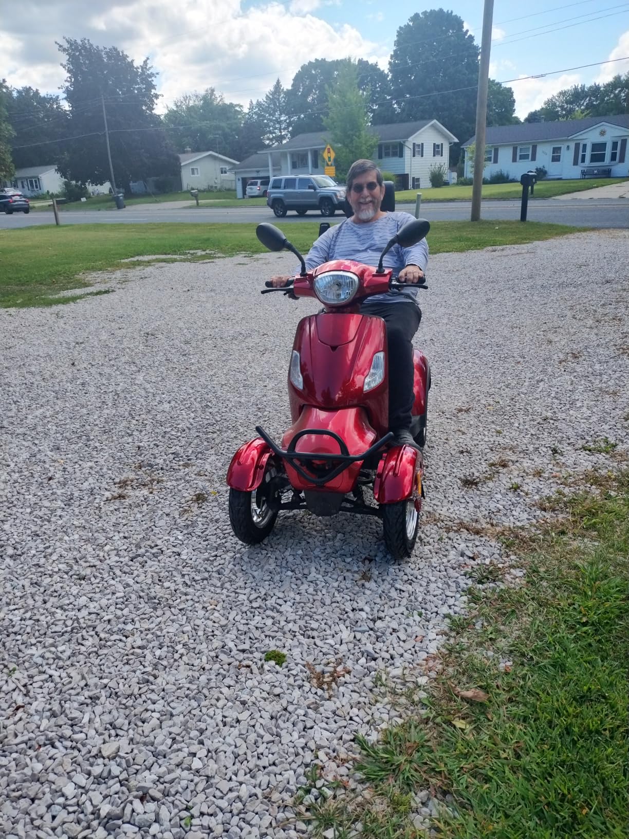 Mobility Scooters for Seniors & Adults 500lbs Capacity - 800W All Terrain Electric Powered Mobility Cart - Heavy Duty Mobility Scooter for Elderly w/Charger Remote Keys (Red) customer photo 1