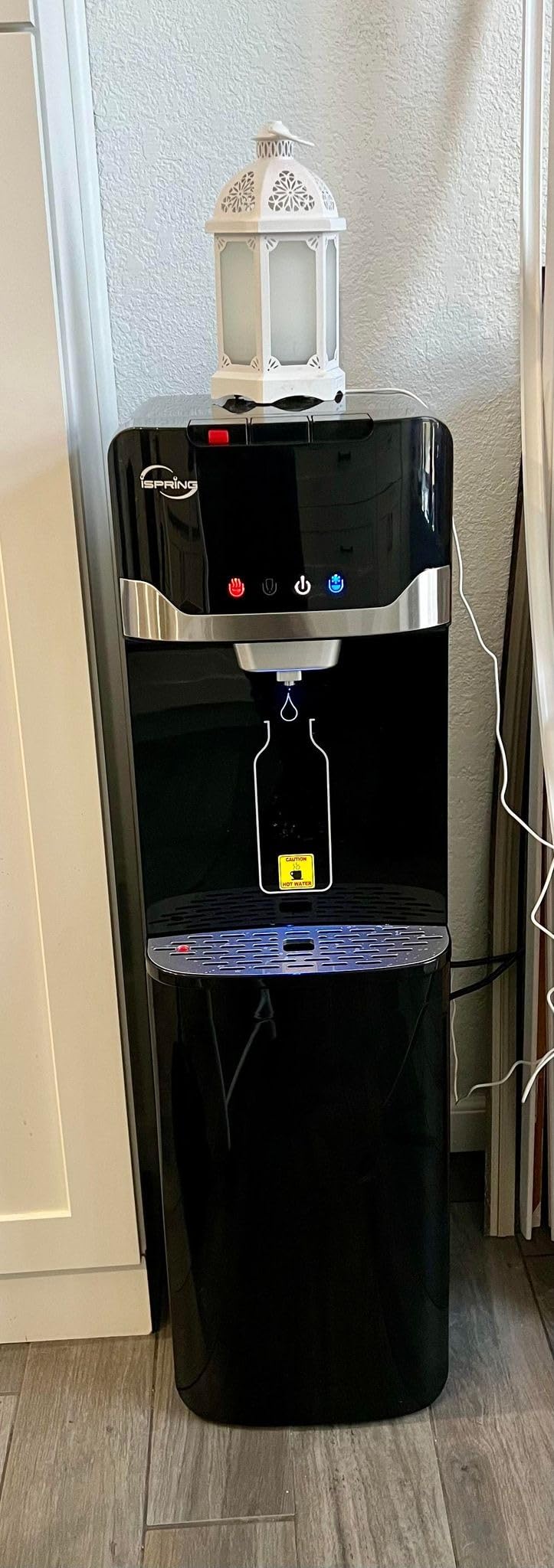 iSpring Bottleless Water Dispenser with Built-in 4-Stage Filtration, Hot/Cold/Room Temp, Self Cleaning, Stainless Steel, Model: DS4S - Silver stainless steel. Self-cleaning. Removes chlorine, lead, mercury, PFAS. Child safety lock. Ideal for home/office. customer photo 1