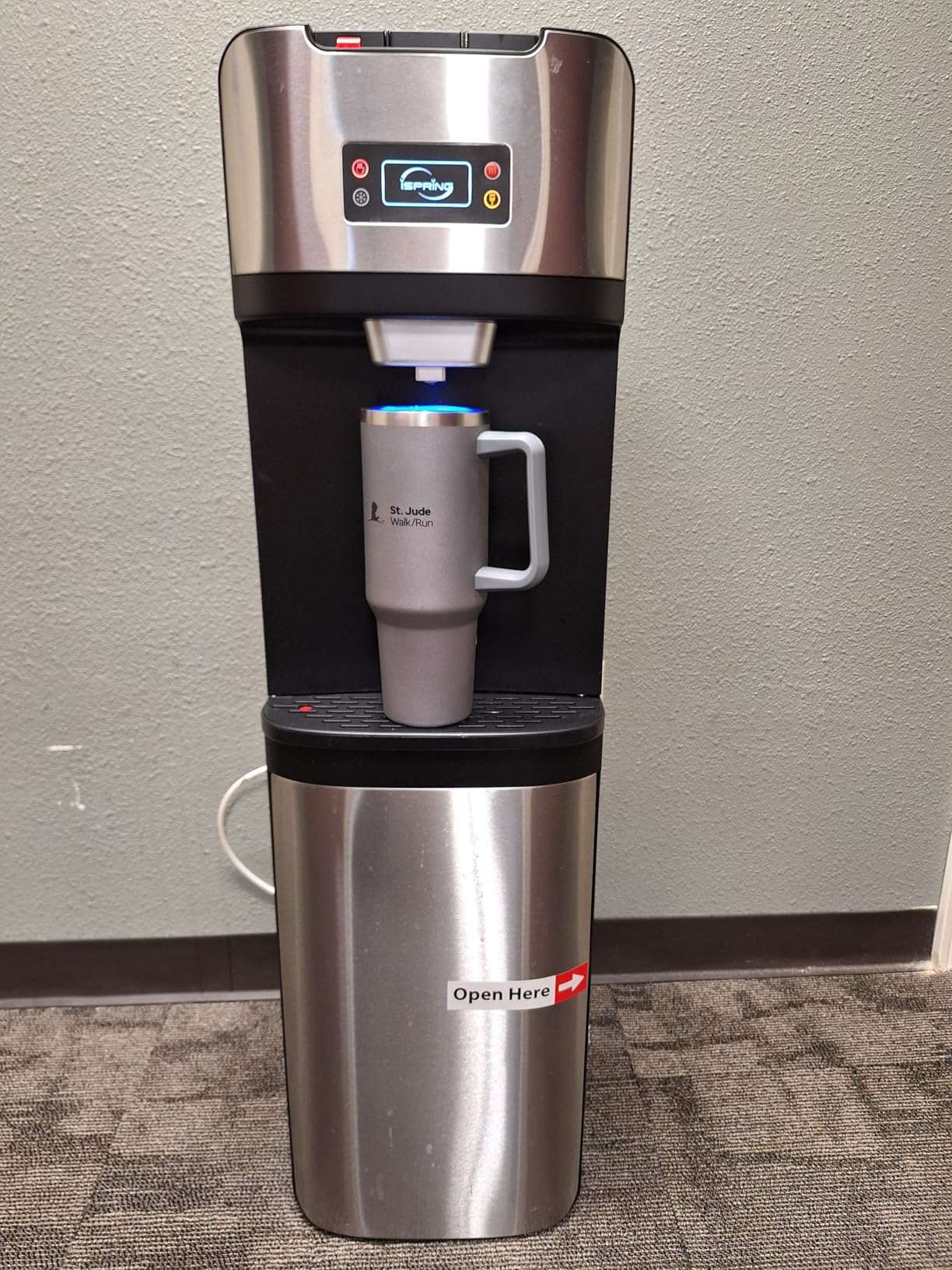 iSpring Bottleless Water Dispenser with Built-in 4-Stage Filtration, Hot/Cold/Room Temp, Self Cleaning, Stainless Steel, Model: DS4S - Silver stainless steel. Self-cleaning. Removes chlorine, lead, mercury, PFAS. Child safety lock. Ideal for home/office. customer photo 2