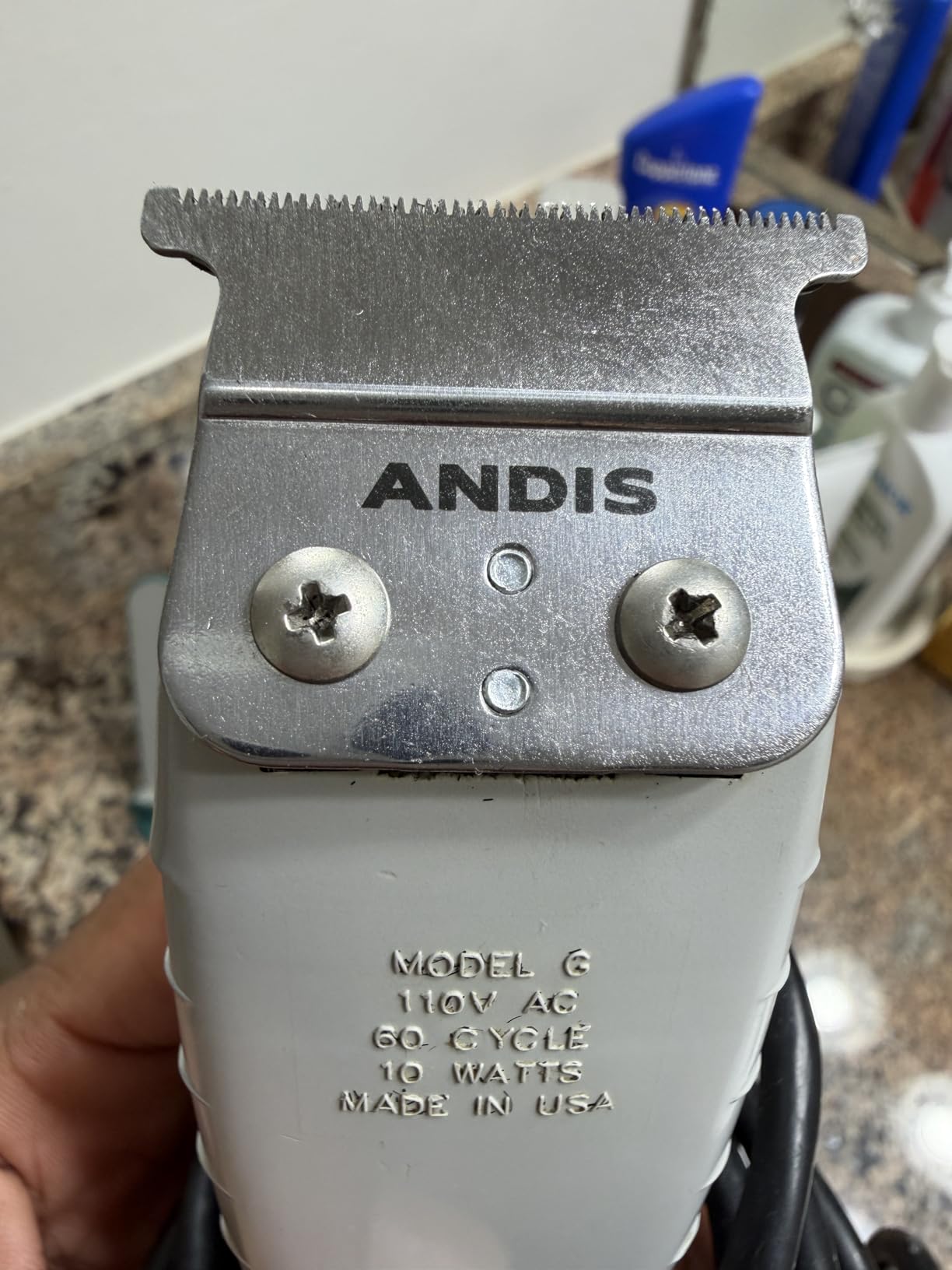 Andis 04780 Professional T-Outliner Beard & Hair Trimmer for Men | with Carbon Steel T-Blade, Bump Free Technology - Corded Electric Beard Trimmer, GTO, Grey customer photo 1
