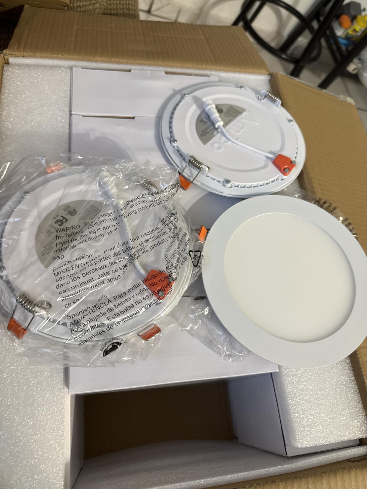 Amico 24 Pack 6 Inch LED Recessed Light with Junction Box, 5CCT, 1050LM customer photo 2