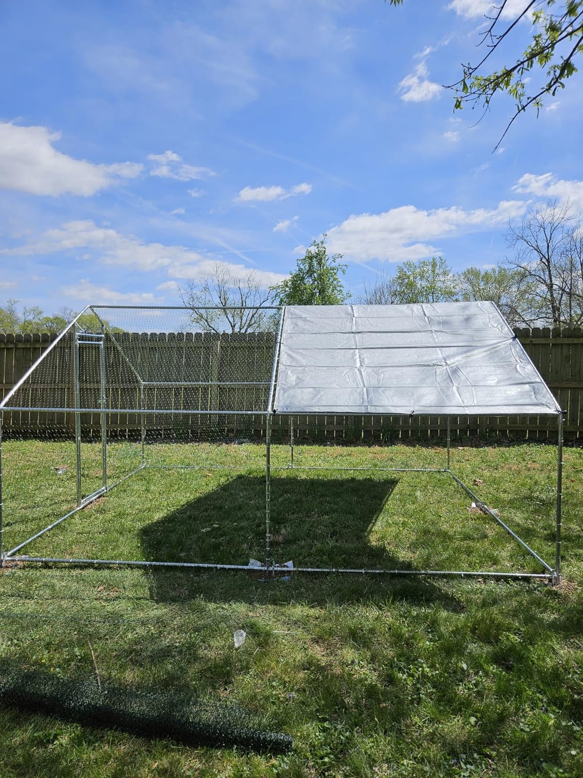 HITTITE Large Metal Chicken Coop with Run, 19.19 x 9.84 x 6.56 ft Walk in Poultry Cage Chicken Run Pen, Outdoor Chicken Runs for Yard with Waterproof & Anti-UV Cover customer photo 2