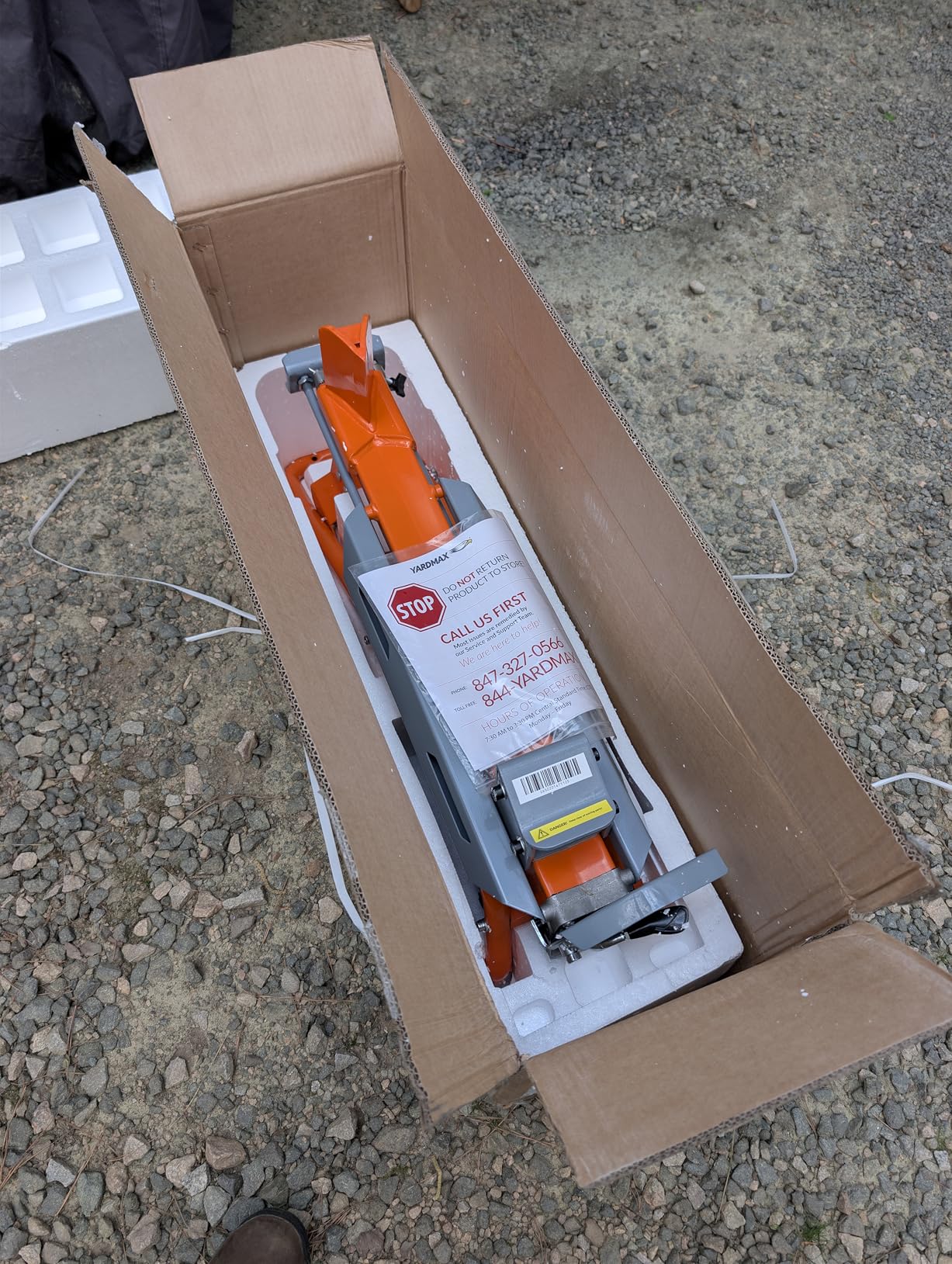 YARDMAX YS0650 6.5 Ton Electric Log Splitter customer photo 2