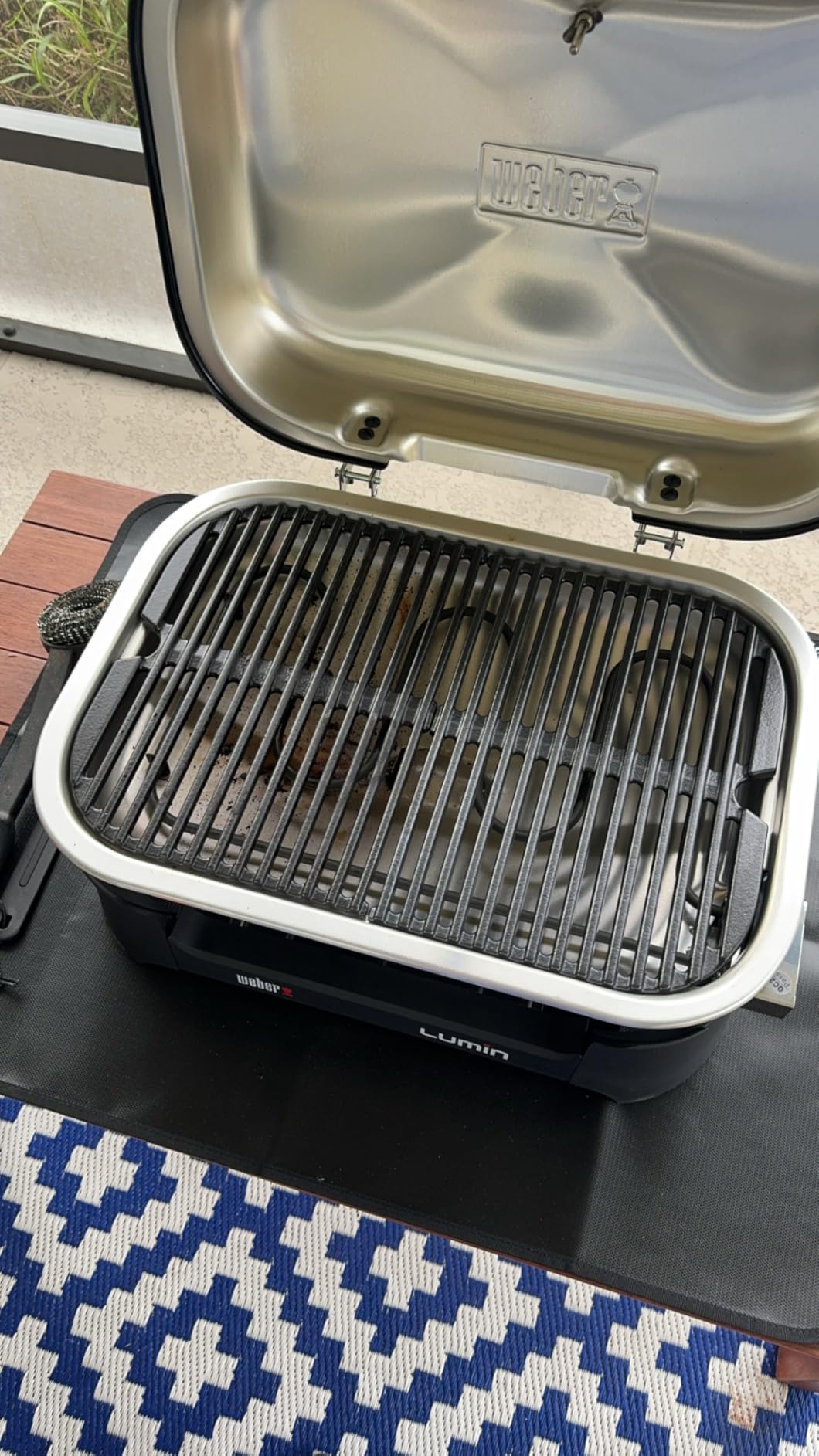 Weber Lumin Portable Electric Grill, Black - High-Heat Outdoor BBQ Reaching 600°F for Searing, Smoking, Steaming & Warming - Ideal for Small Spaces & Travel customer photo 2