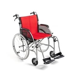 FeatherMobility Gray Lightweight Folding Wheelchair - 13.5 lbs, 18