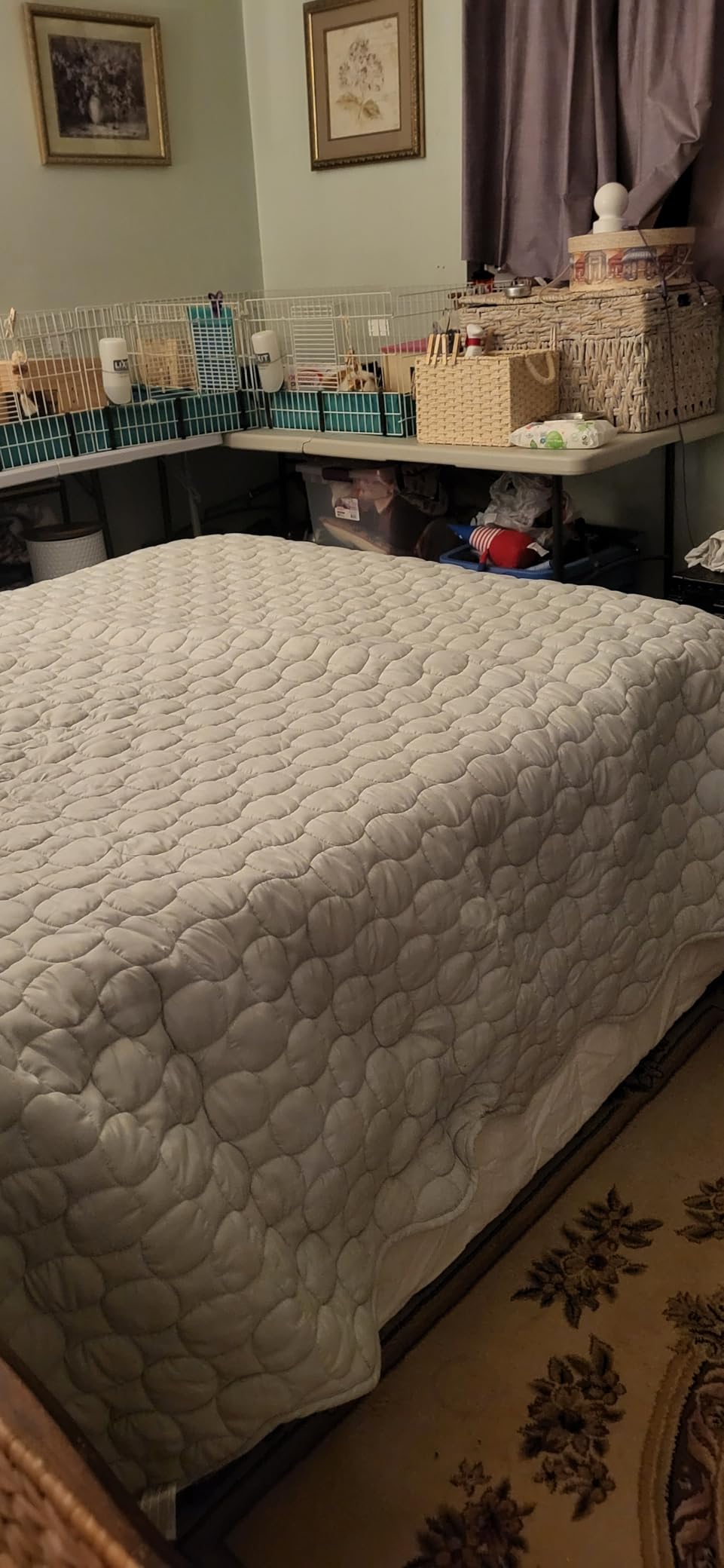 Allewie Full Size Platform Storage Bed Frame with 3 Drawers, Dark Grey | Fabric Upholstered, Metal Slats Support, No Box Spring Needed, Noise Free, Easy Assembly customer photo 1