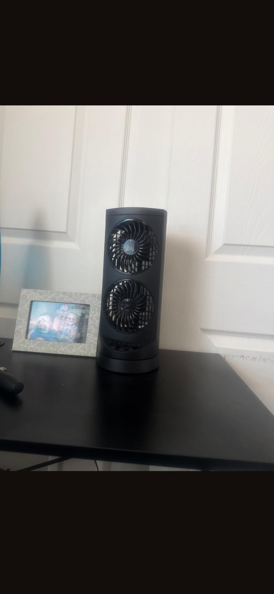 Personal Tower Cooling Fans that Blow Cold Air, Standing Small Desk Fan with 3 Speeds & Timer, 60° & 110° Oscillating Table Fan, Quiet and Safe Electric Floor Fan for Bedroom, Bedside, Home, Office customer photo 1
