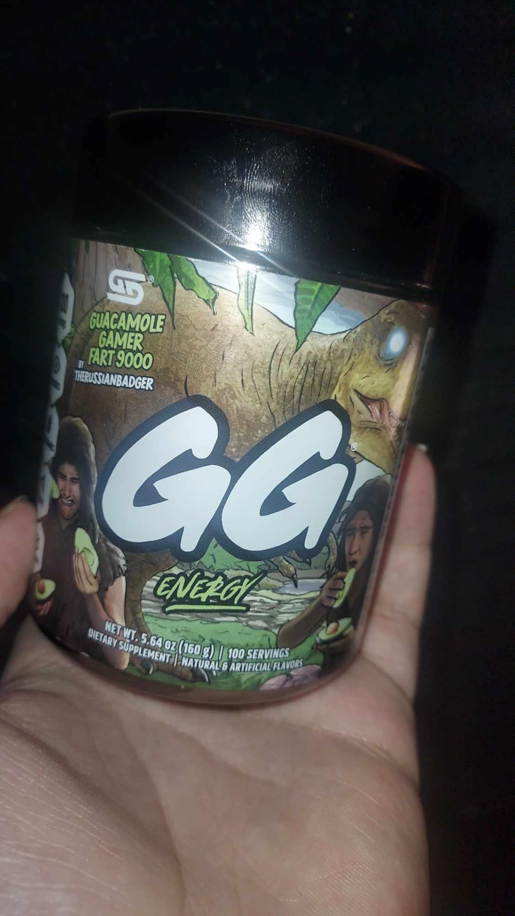 Gamer Supps GG Energy - Guacamole Gamer Fart 9000 by TheRussianBadger (100 Servings) - Keto Friendly Gaming Energy and Nootropic Blend, Sugar Free + Caffeine + Vitamins + Immune Support, Powder Drink customer photo 2