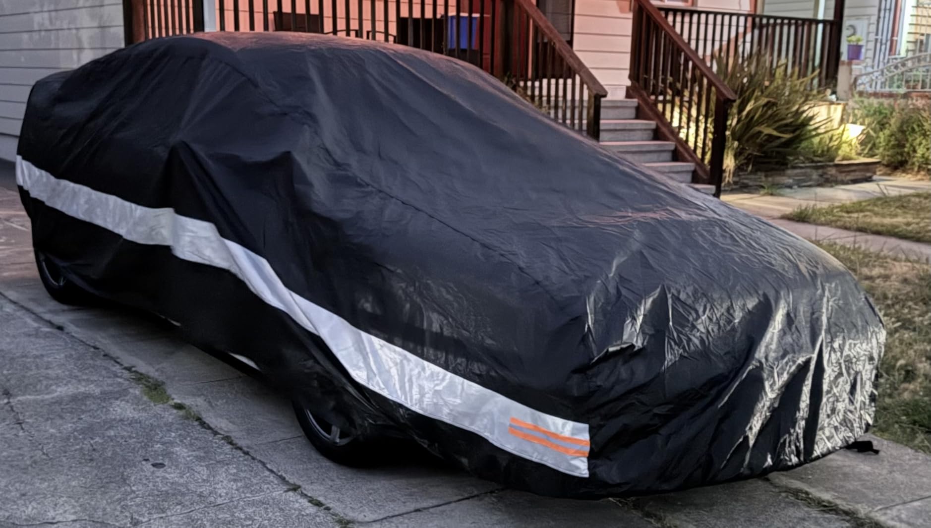 10 Layers Car Cover Waterproof All Weather for SUV,100% Waterproof Outdoor Car Covers Rain Snow UV Dust Protection. Custom Fit for BMW X3, Audi Q5, Nissan Rogue, Chevy Equinox,etc customer photo 1