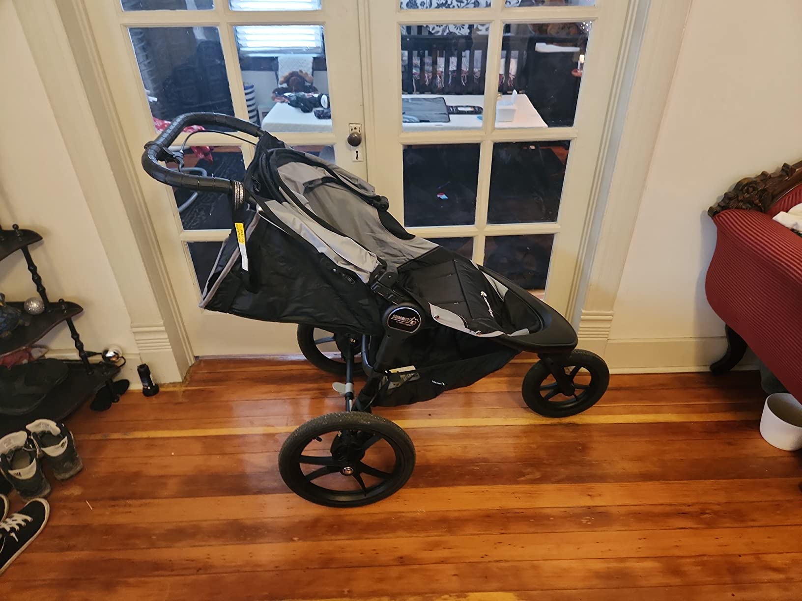 Baby Jogger Summit X3 Double Jogging Stroller, Side by Side Double Stroller with Smooth Ride for Walking/Jogging, Compact Fold, All-Terrain Air Filled Tires, and All-Wheel Suspension, Midnight Black customer photo 1