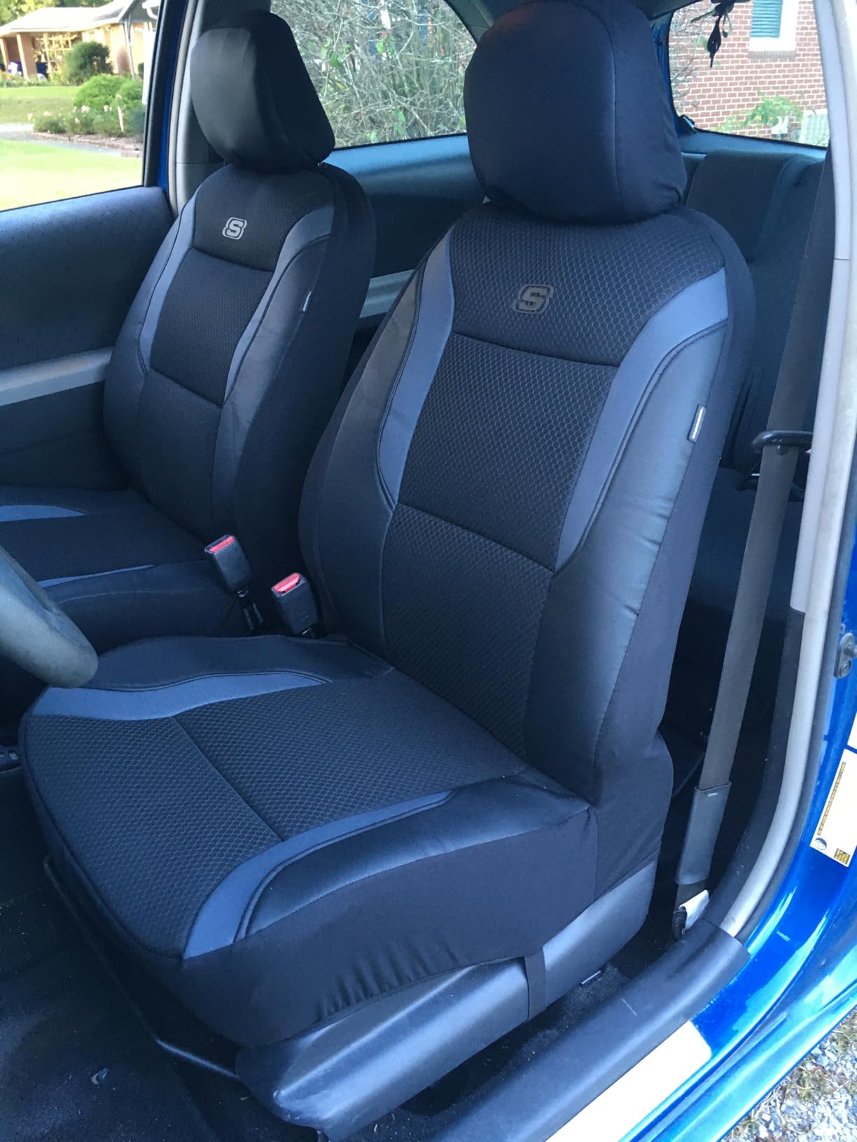 Skechers Memory Foam Seat Covers, Air Cool Mesh Thick Car Seat Covers, Car Seat Covers Front Seats Airbag Compatible, Universal Automotive Comfort for Most Cars, Vans, Trucks, SUV, Black customer photo 1