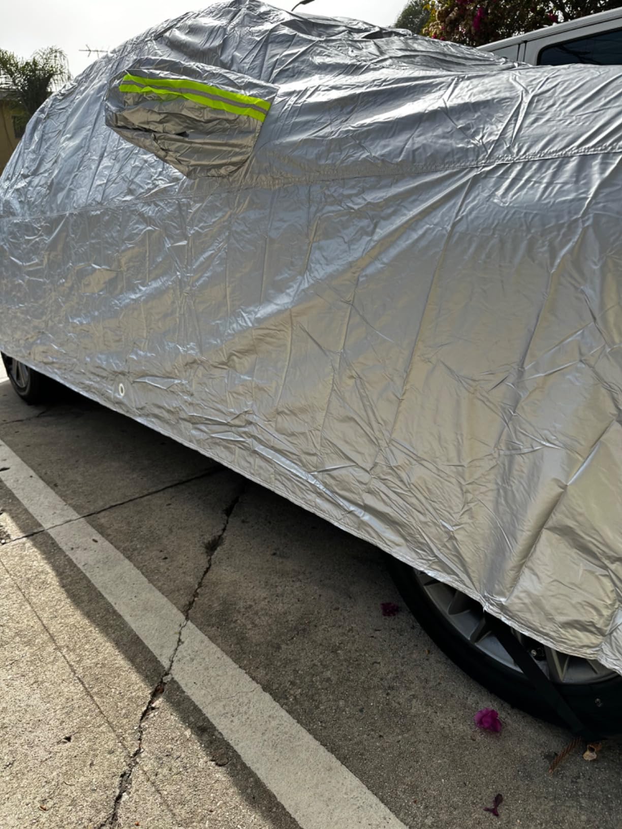 Tecoom Car Cover Waterproof All Weather, Outdoor Indoor Car Covers with Zipper Door, Cotton Backing, Universal Fit for Sedan (191