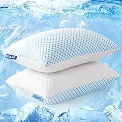 EASELAND Cooling Queen Size Firm Pillows, Shredded Memory Foam Set of 2 | Adjustable Fill with Removable Cover for Hot Sleepers, Cool Bed Support Pillow for Side Back Stomach Sleepers customer photo 2