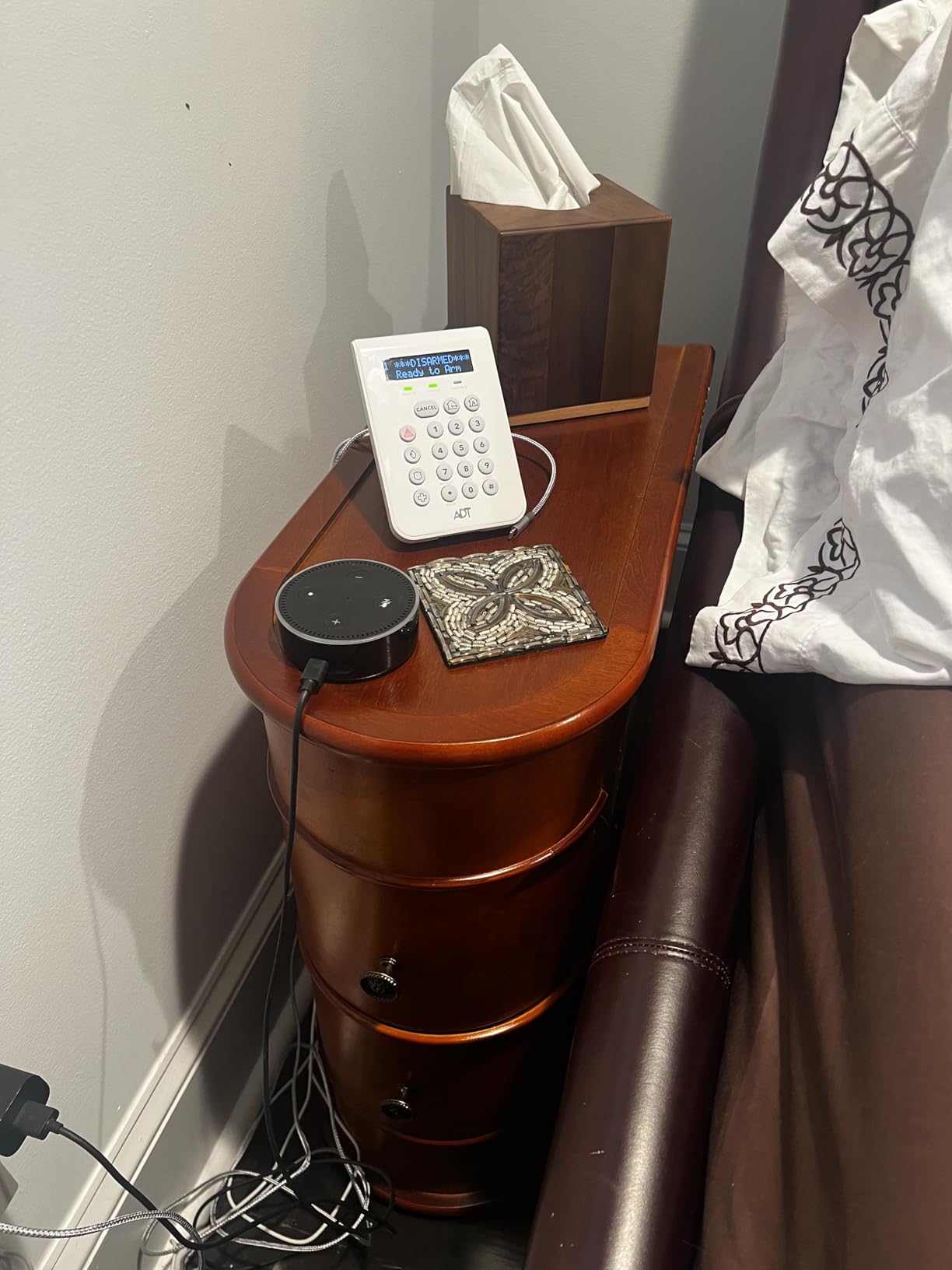 LITTLE TREE Wood End Table with 2 Drawers Sofa Side Table, No Assembly Required Vintage Slim Nightstand customer photo 1