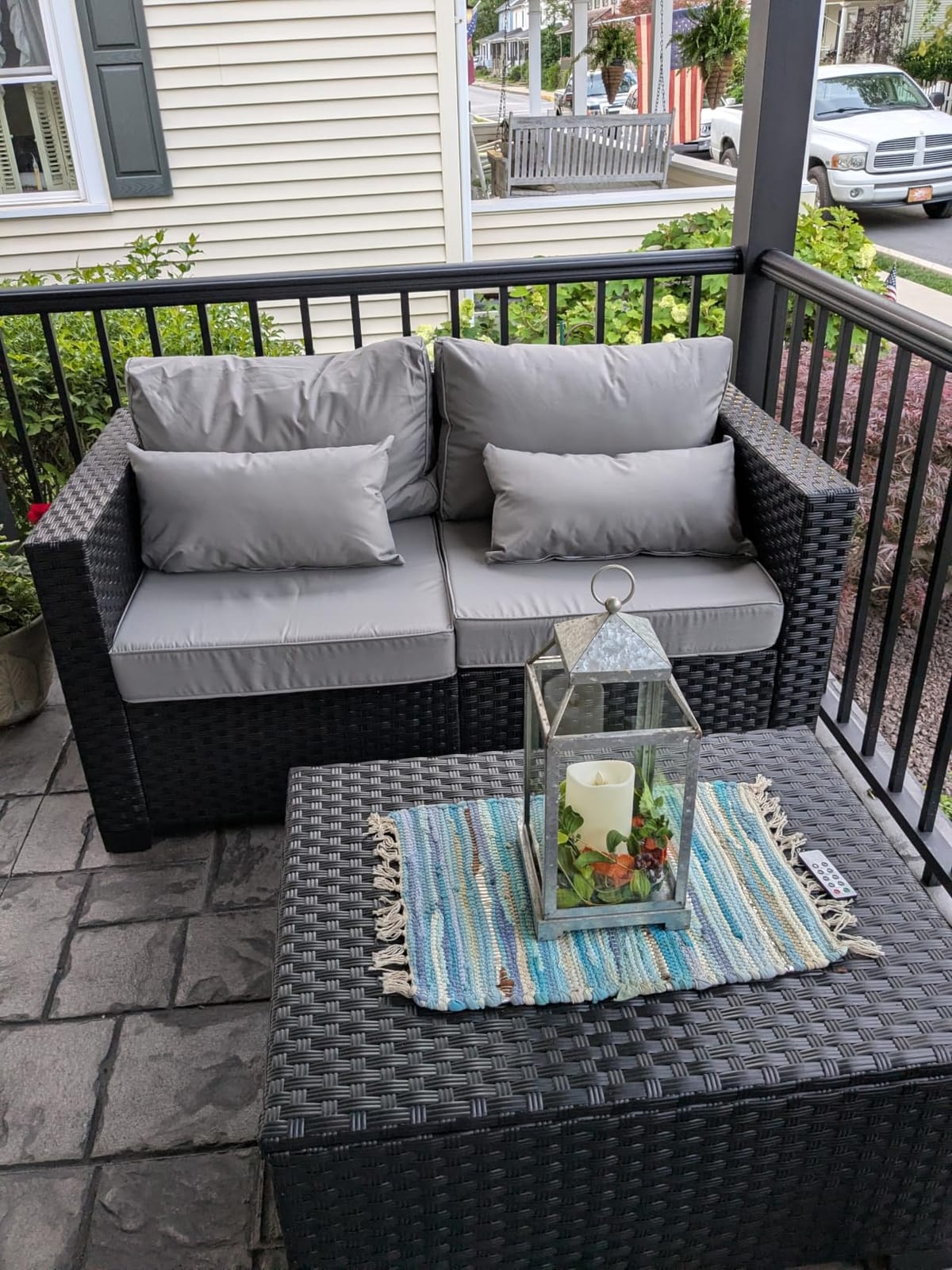 Rattaner 6 Pcs Outdoor Furniture Sets Patio Furniture Set with 45
