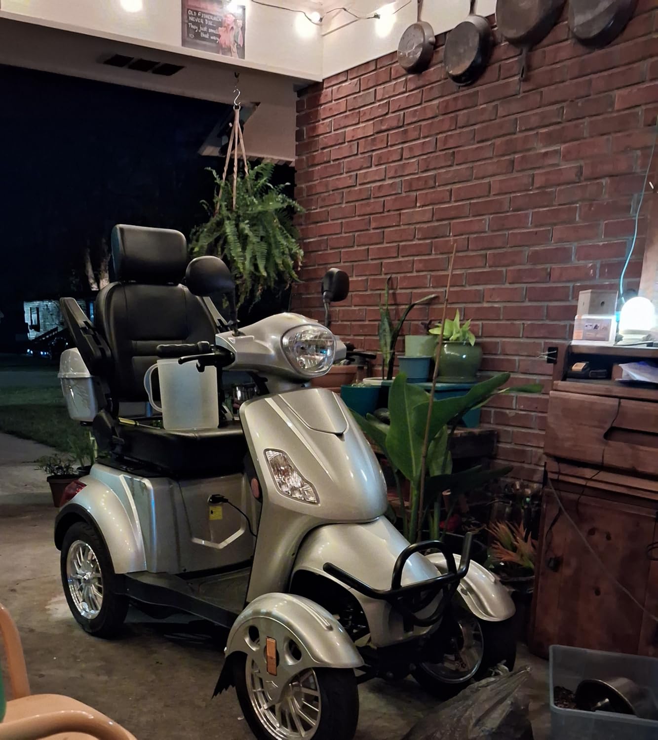 Mobility Scooters for Seniors & Adults 500lbs Capacity - 800W All Terrain Electric Powered Mobility Cart - Heavy Duty Mobility Scooter for Elderly w/Charger Remote Keys (Blue) customer photo 2