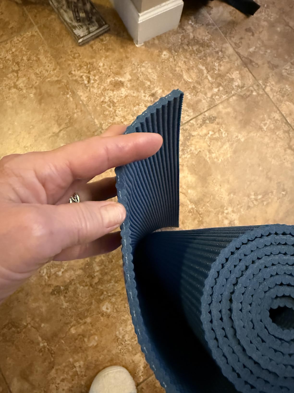 Gaiam Yoga Mat - Premium Solid Thick Non Slip Exercise & Fitness Mat for All Types of Yoga, Pilates & Floor Workouts customer photo 2