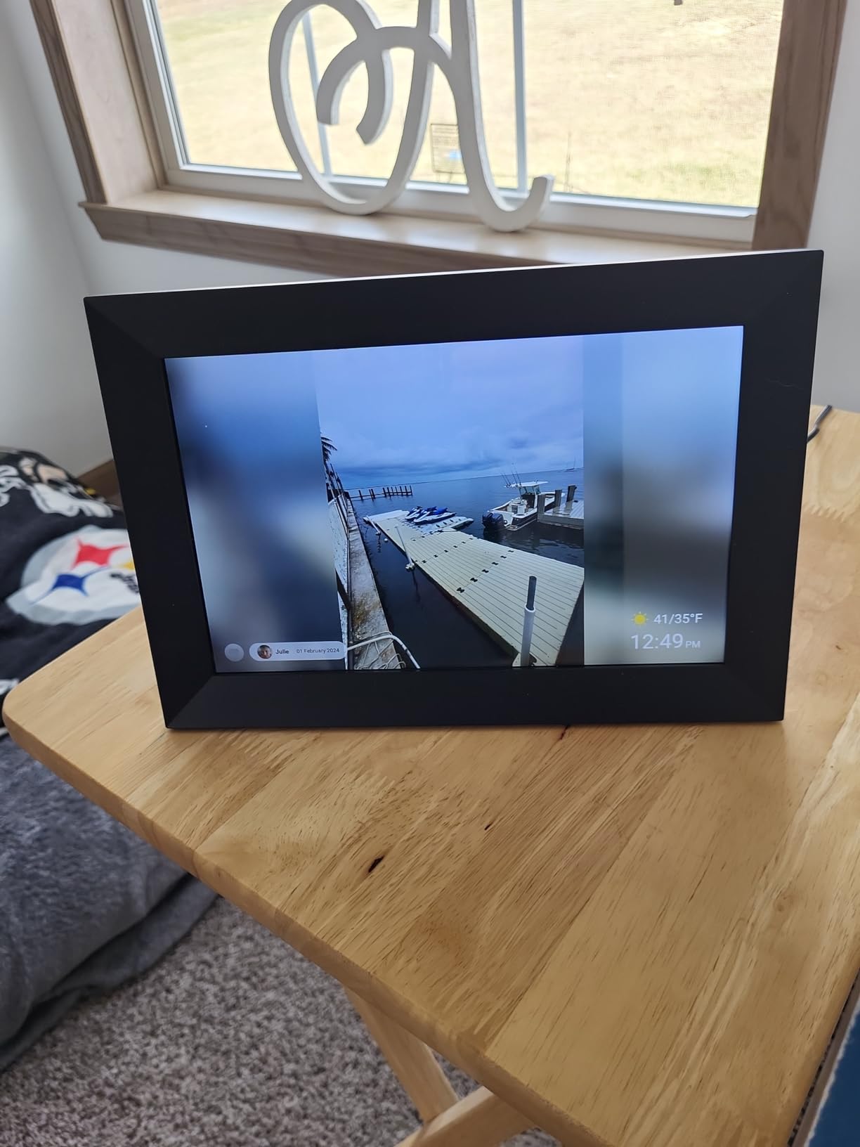 Uhale Digital Picture Frame 32GB Storage 10.1 Inch WiFi Electronic Photo Frames SD Card Slot IPS Touch Screen HD Display Auto Rotate Slideshow Share Videos Photos Instantly Send Wishes Remotely customer photo 2