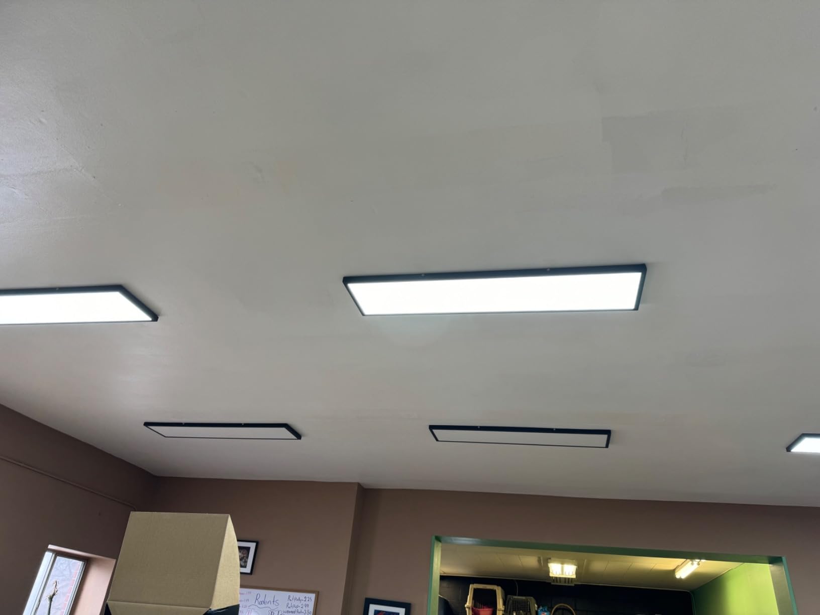 Allsmartlife 1x2 FT LED Flat Panel Light Surface Mount, 24W 2880LM 5CCT 3000K-6000K Selectable, Dimmable Edge-Lit Ceiling Light Fixtures, Flush Mount for Kitchen Garage, White 2-Pack customer photo 1