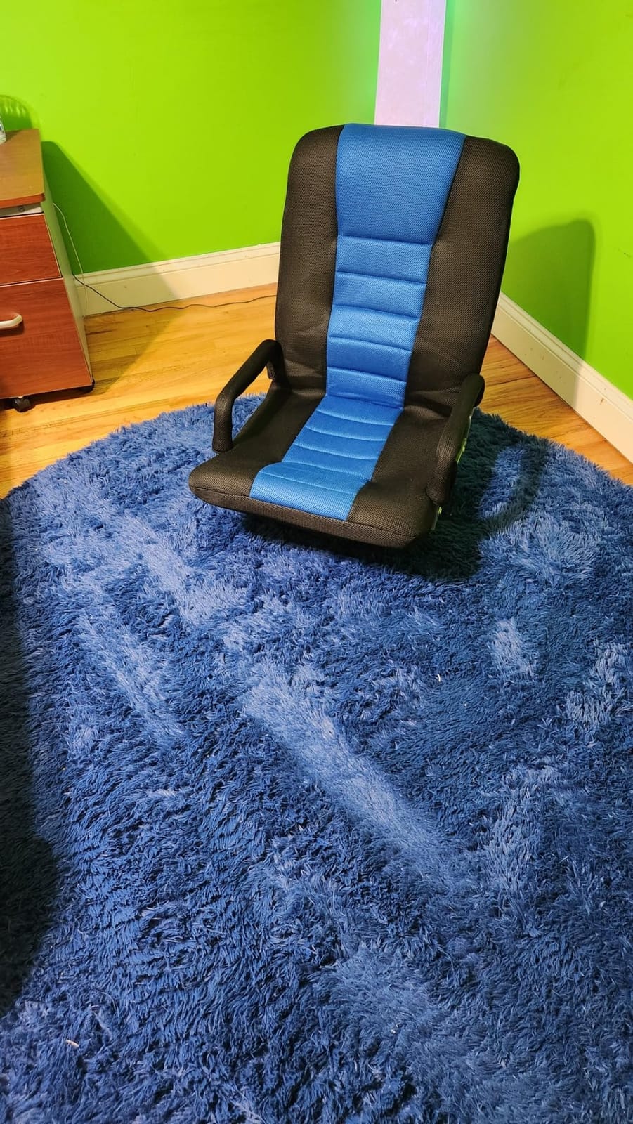 Swivel Floor Gaming Chair w/Armrests, Folding Video Reclining Sofa w/6 Adjustable Position, Padded Backrest & Cushion, Lazy Lounger Couch for E-Sports, Reading, Relaxing, Watching TV, Grey customer photo 1