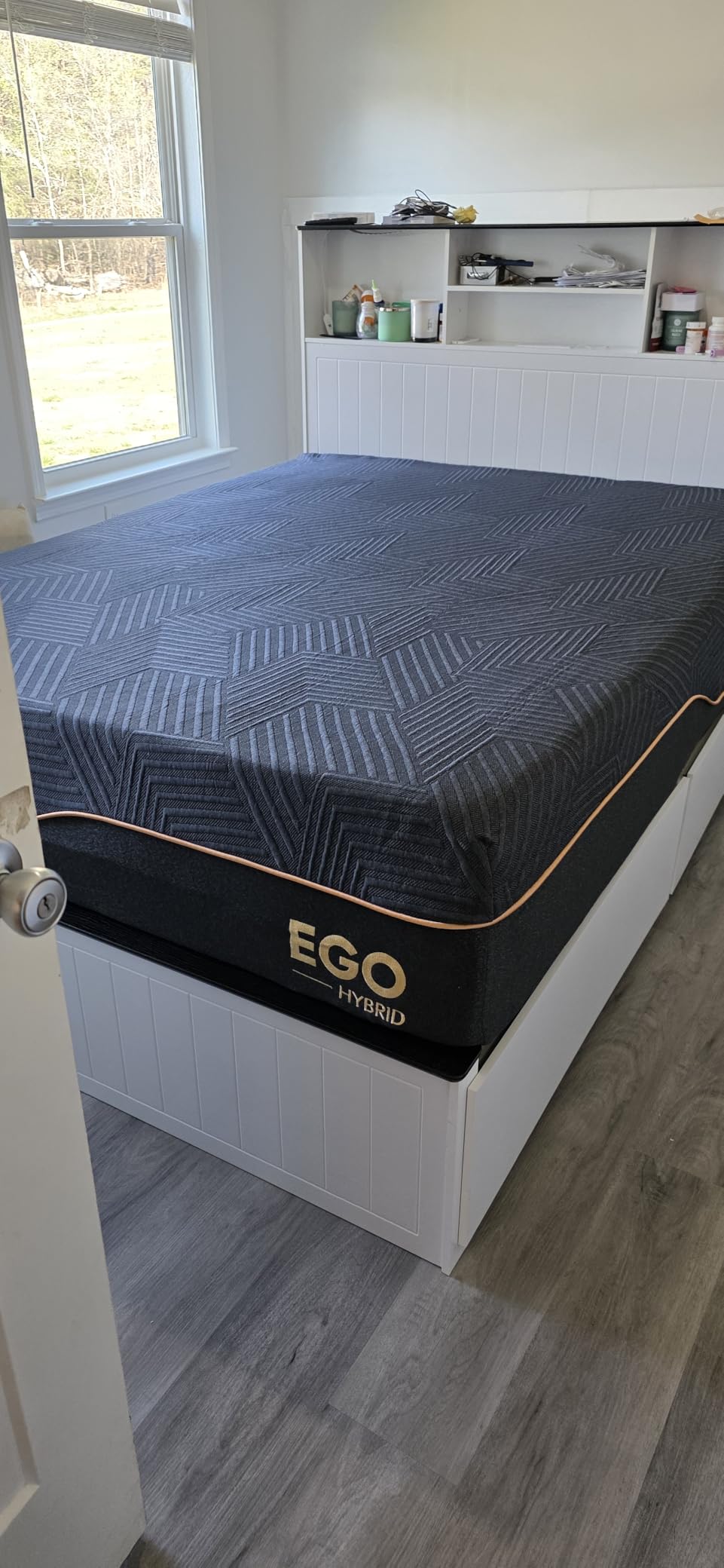 MLILY EGOHOME 14 inch Hybrid King Mattress, Memory Foam Pocket Spring Mattress with Cooling Cover, Bed in a Box, CertiPUR-US Certified, Made in USA, 76”x80”x14” Black customer photo 2