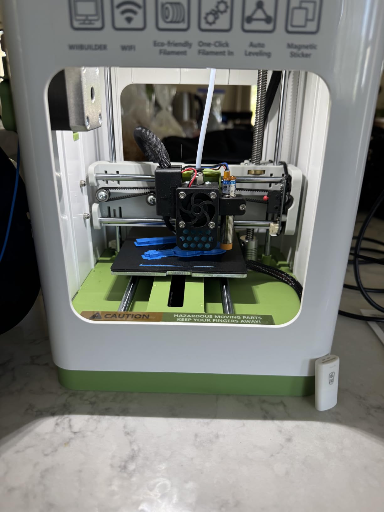 Fully Assembled Mini 3D Printer for Kids and Beginners - Complete Starter Kit with Auto Leveling 3D Printing Machine, 10M PLA Filament, and SD Card - WiFi 3D Home Printer for MAC Windows Linux (Green) customer photo 2