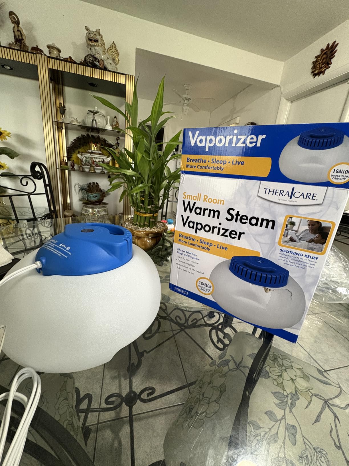 TheraCare Warm Steam Vaporizer, Cold and Congestion Relief | Soothing Warm Steam for Cough & Congestion, Small Rooms, No Filter Required, Whole-Family Use customer photo 1