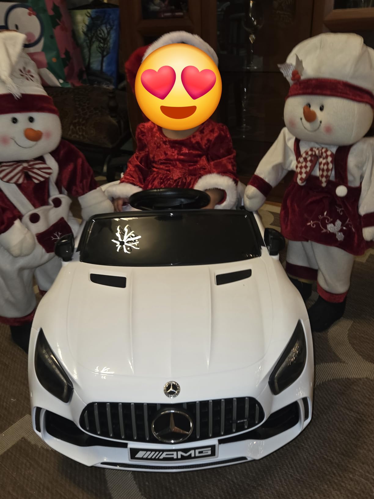 Winado 12V Ride on Car, Licensed Mercedes Benz AMG GTR Battery Powered Electric Vehicle, w/Parent Remote, Wider Seat, LED Lights, Openable Doors, MP3 Player, Smooth Start, 3 Speeds - Black customer photo 2