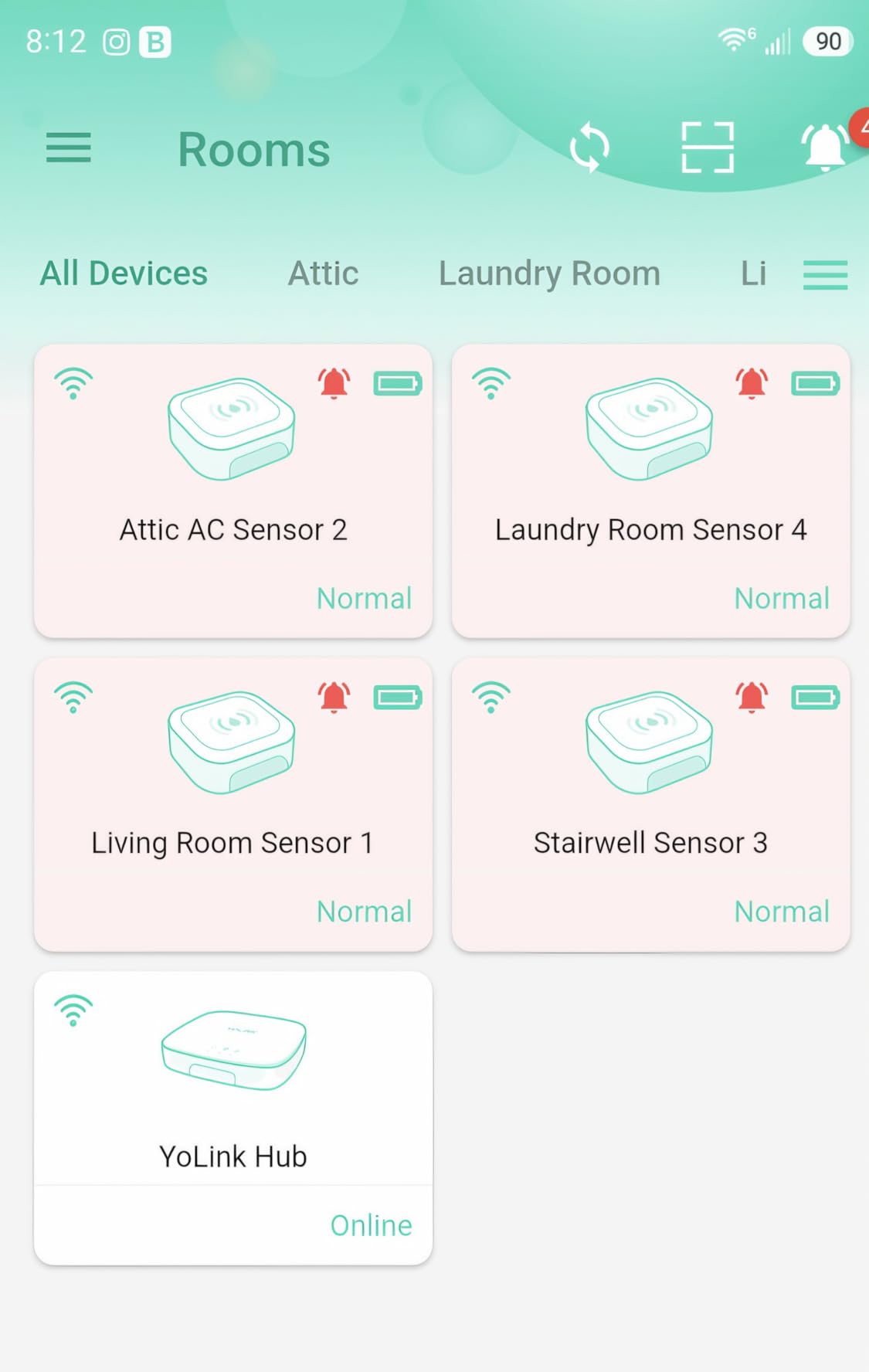 YoLink Water Leak Starter Kit: Hub + 4 Leak Sensor 4 (105 dB Siren), LoRa Long-Range, App/SMS/Email Alerts, D2D Offline, 2 AAA Up to 5-Year Battery, Compatible with Alexa/IFTTT/Home Assistant customer photo 2