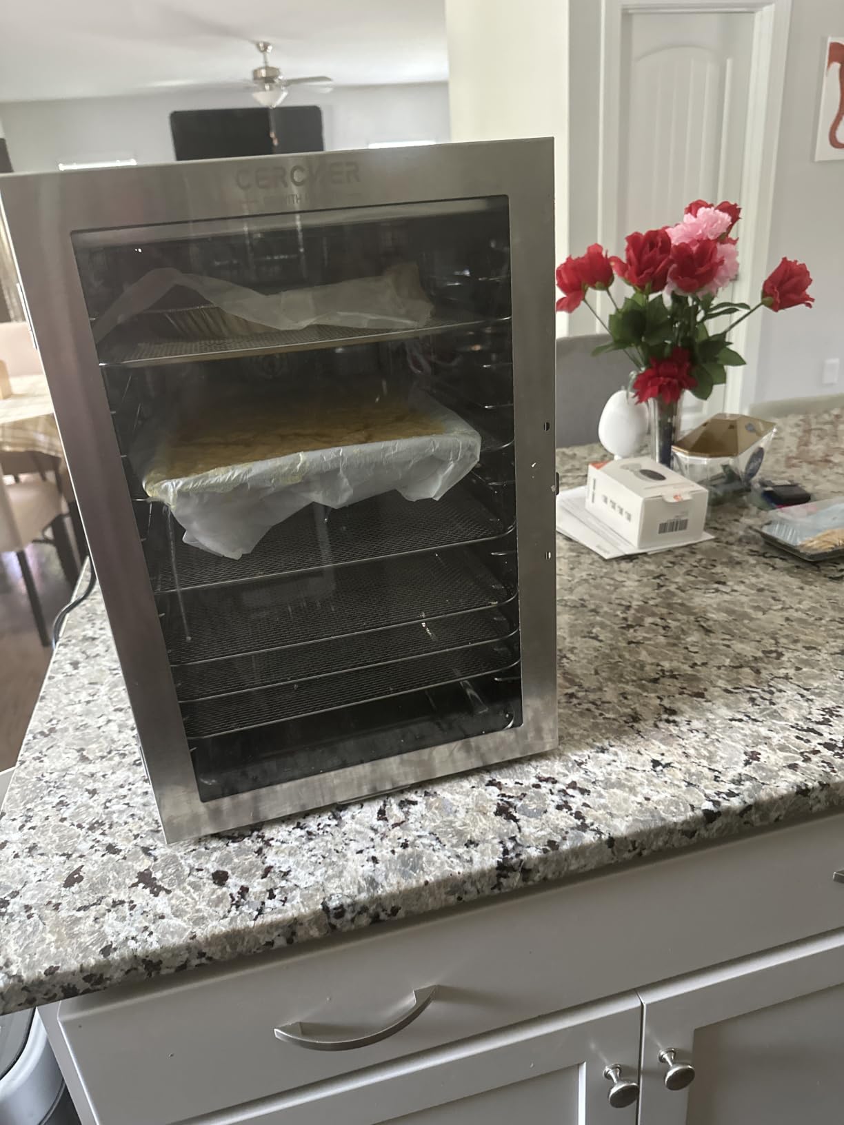 Food-Dehydrator Machine 12 Stainless Steel Trays, 10.9ft² Meat Dehydrator for Jerky, 800W Dryer for Herbs, 190ºF Temperature Control,24H Timer,Powerful Drying Capacity for Fruits,Yogurt customer photo 1