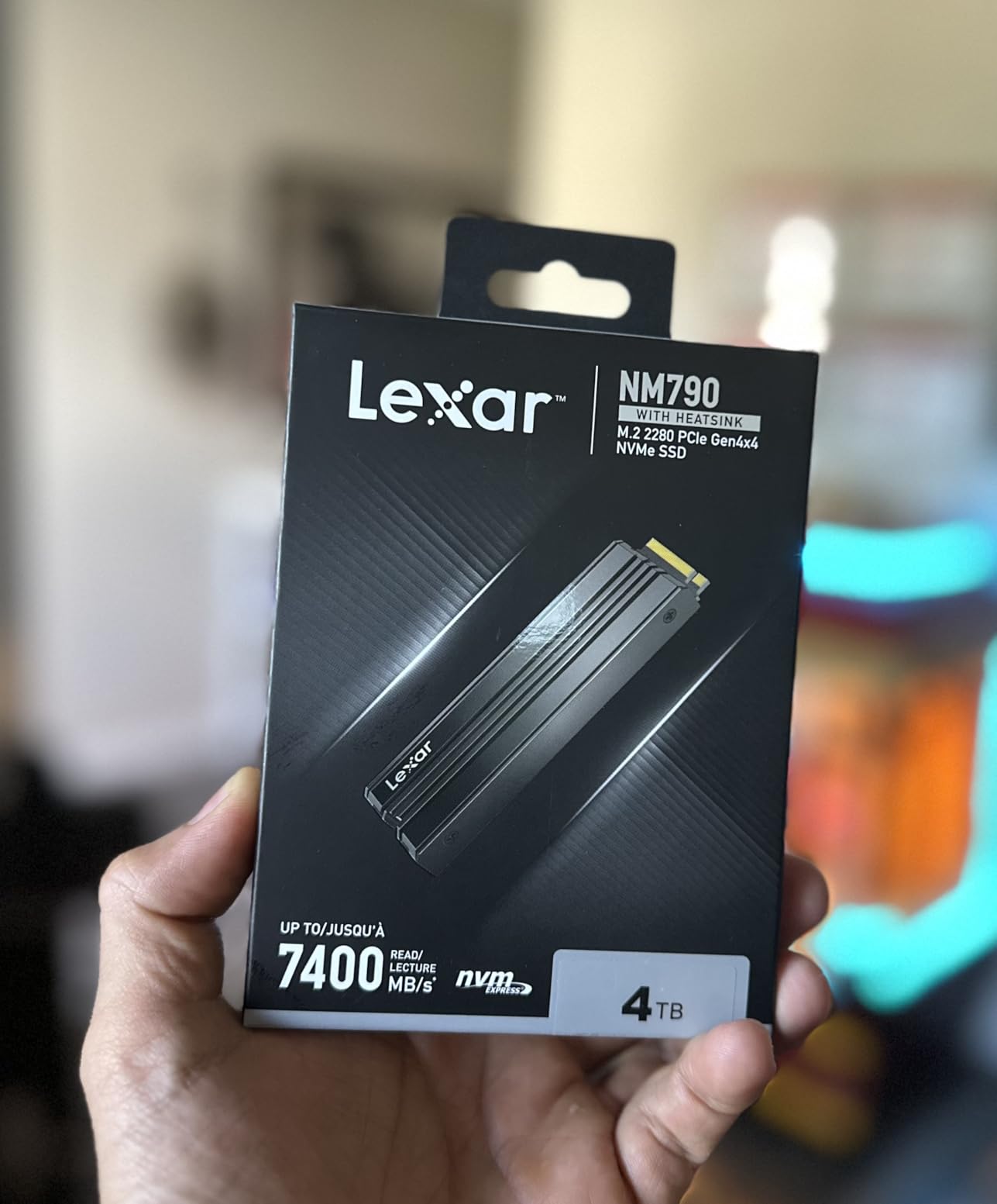 Lexar 4TB NM790 NVMe SSD w/Heatsink, 7400/6500 MB/s, M.2 2280, PCIe Gen 4x4 customer photo 1