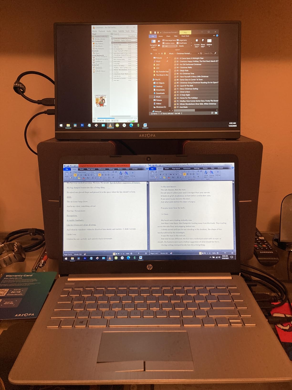 Arzopa Portable Monitor 15.6'' FHD 1080P - Ultra-Slim Portable Laptop Monitor with Kickstand - IPS Display for PC, MAC, Phone, Xbox, PS5 - USB C & HDMI Connectivity - A1 customer photo 1